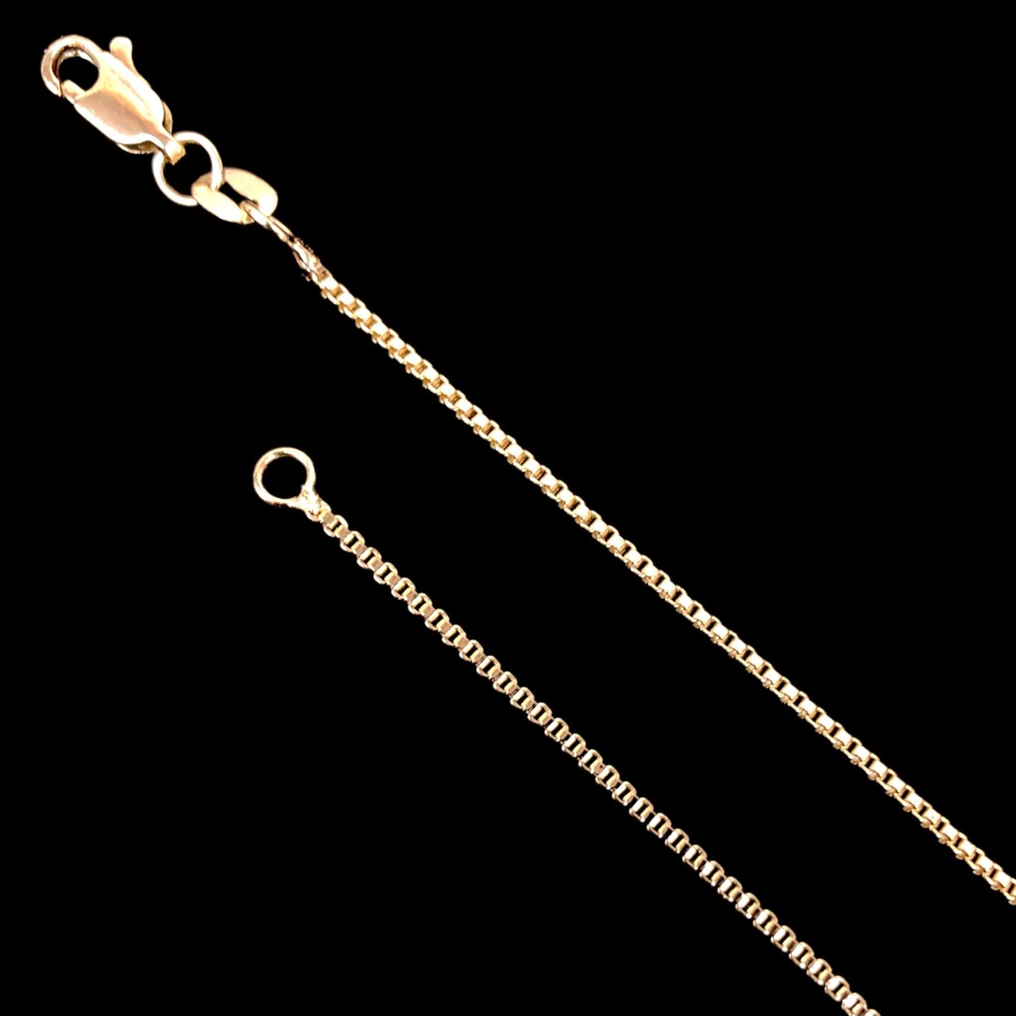 18K Gold Filled 1.2mm Box Chain Oro Laminado