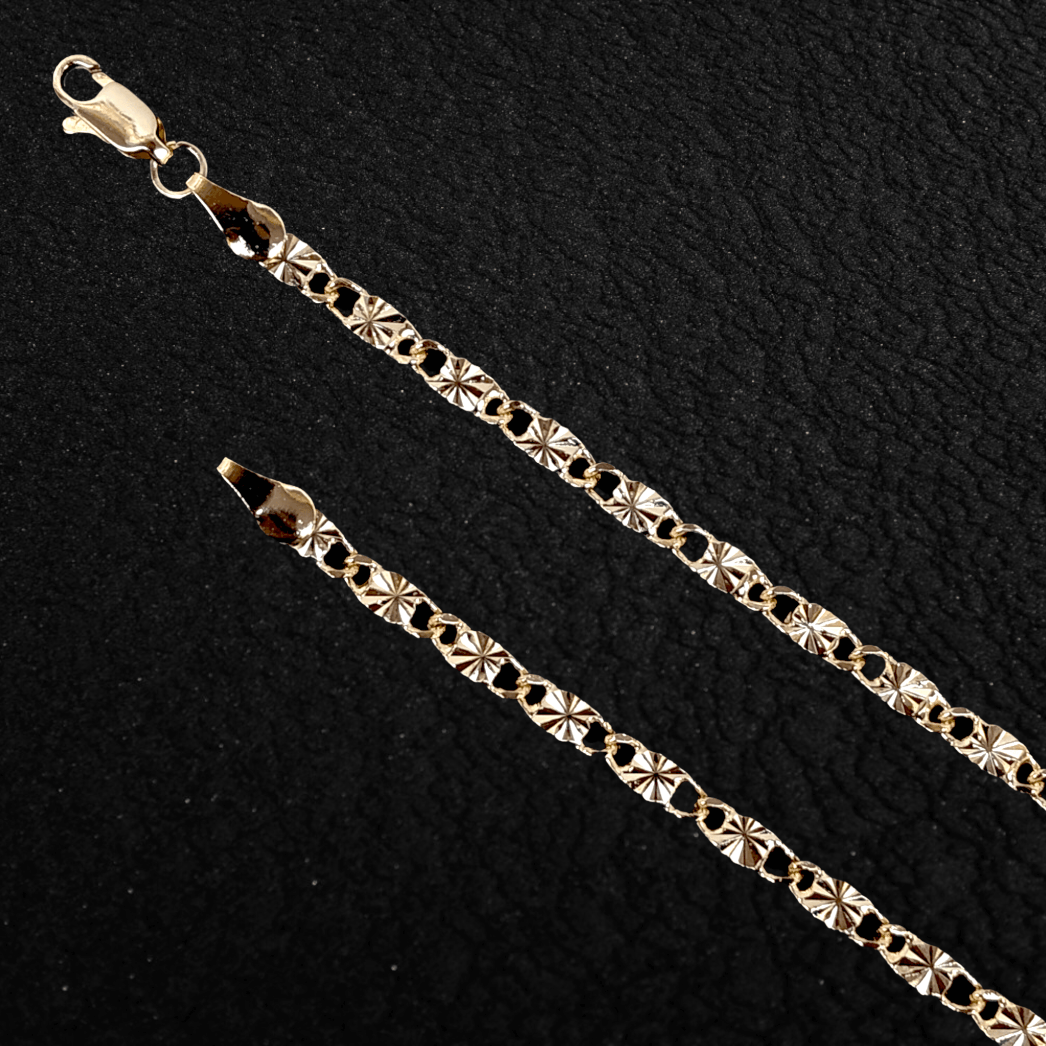 18K Gold Filled 3.5mm Criss Cut Mirror Chain (Pack of 6) -18K Gold Filled Oro Laminado CHAIN, new - KUANIA