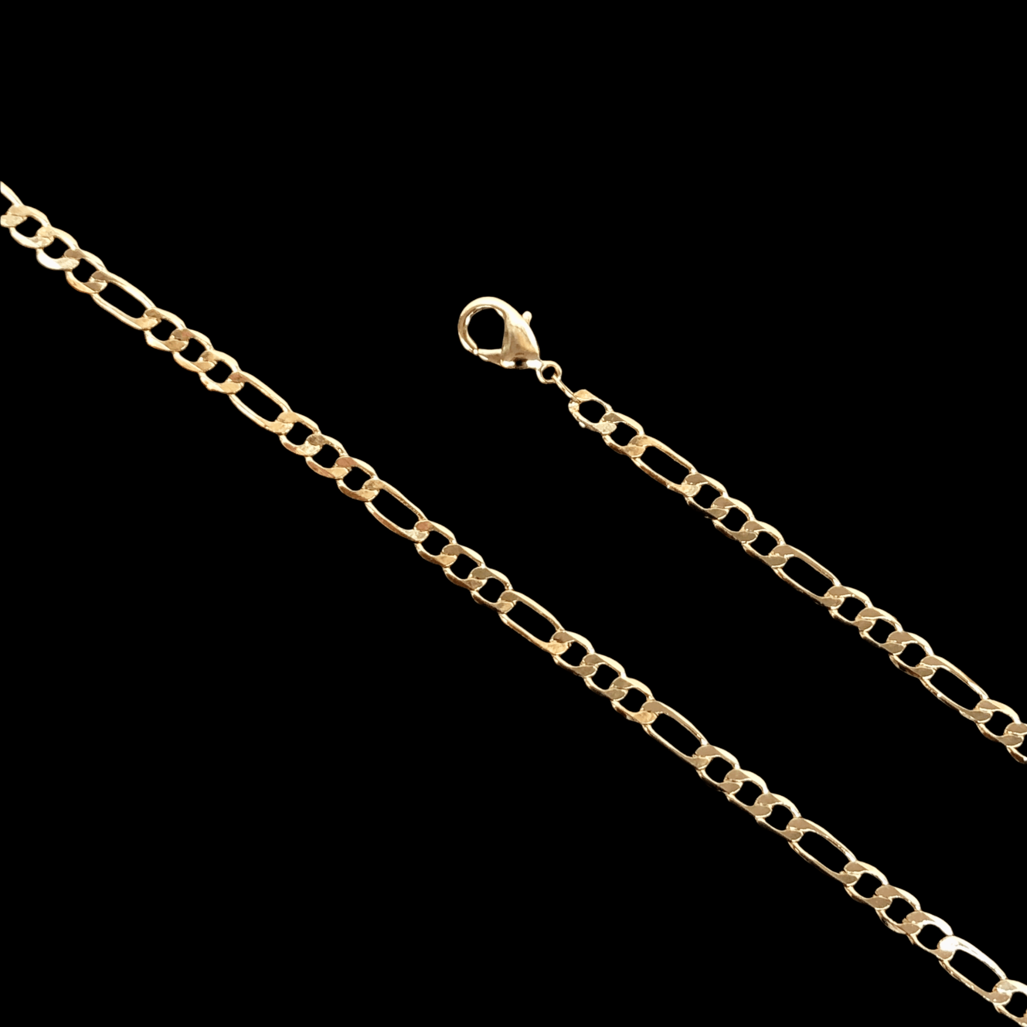 18K Gold Filled 3mm Figaro Chain (Pack of 12) -18K Gold Filled Oro Laminado CHAIN, NEW - KUANIA