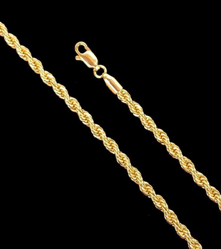 18k newest gold filled rope necklace