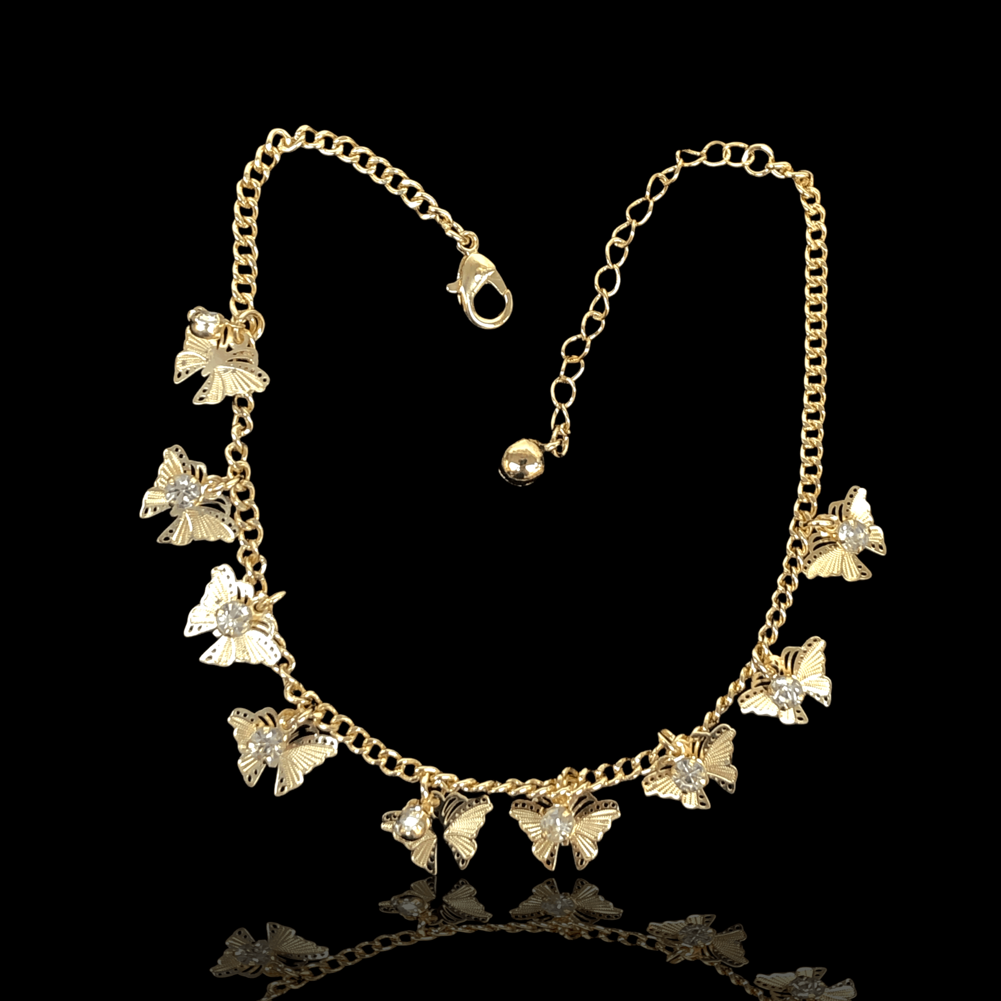 OLAK 0002 (PACK OF 6) -18K Gold Filled Oro Laminado ANKLET - KUANIA