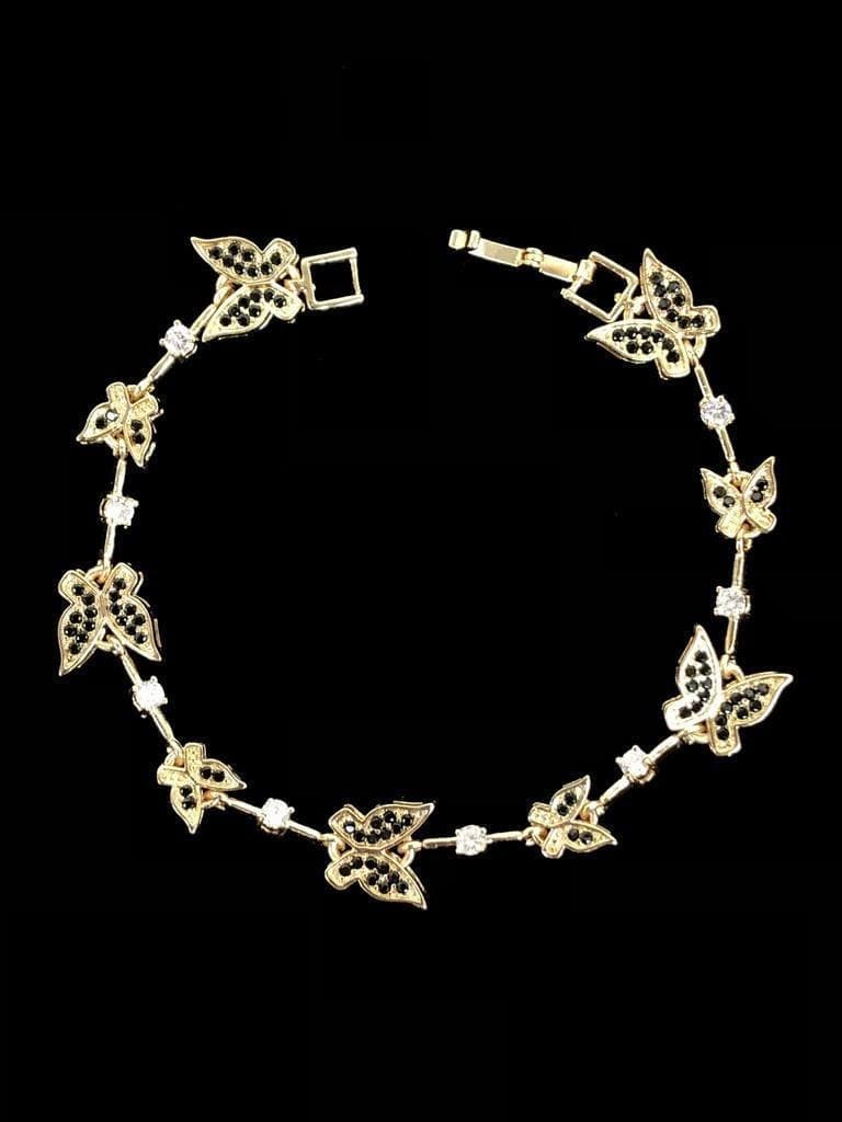 18k Gold-Filled CZ Monarch Butterfly Bracelet- KUANIA ORO LAMINADO