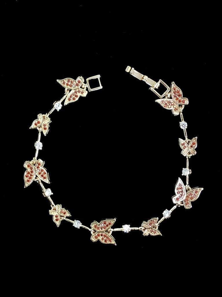 18k Gold-Filled CZ Monarch Butterfly Bracelet- KUANIA ORO LAMINADO