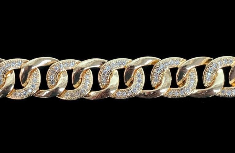 OLB 0039 -18K Gold Filled Oro Laminado BRACELET, NEW - KUANIA
