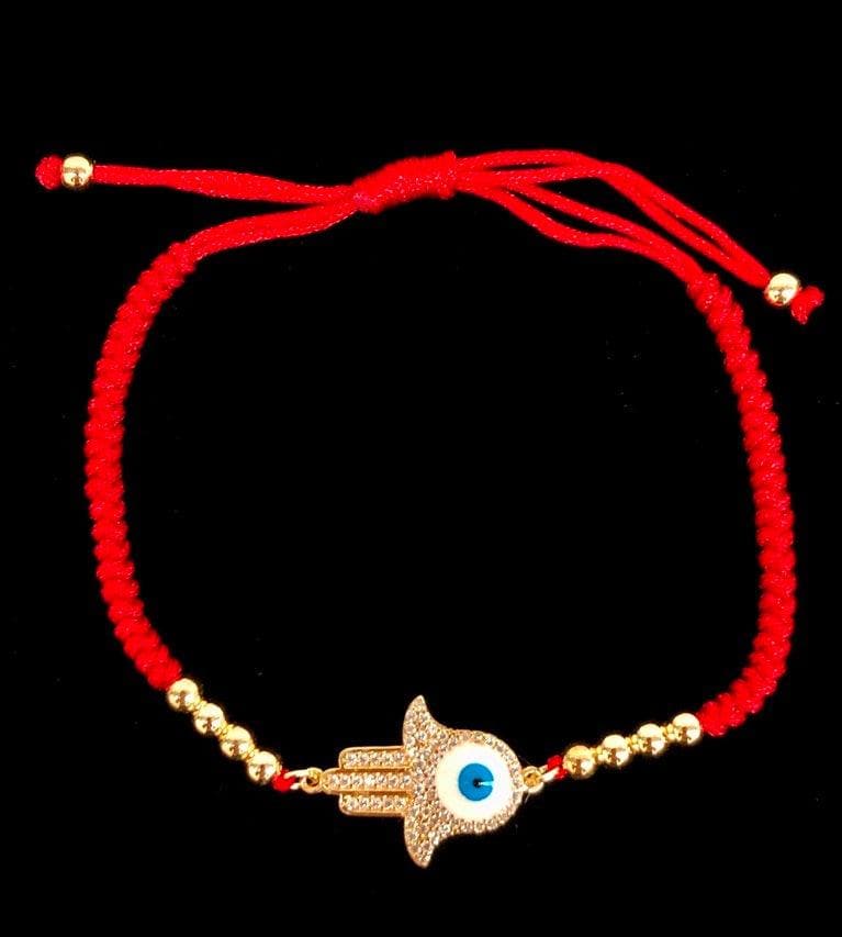 OLB 0052 -18K Gold Filled Oro Laminado BRACELET, EVIL EYE, NEW - KUANIA