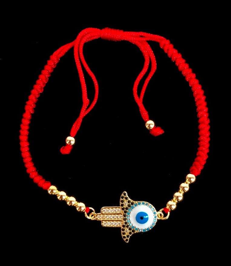 OLB 0053 -18K Gold Filled Oro Laminado BRACELET, EVIL EYE, NEW - KUANIA