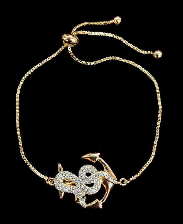 OLB 0073 -18K Gold Filled Oro Laminado ADJUSTABLE, BRACELET, NEW - KUANIA