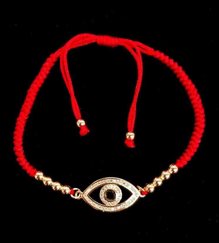 OLB 0075 -18K Gold Filled Oro Laminado ADJUSTABLE, BRACELET, EVIL EYE, NEW - KUANIA