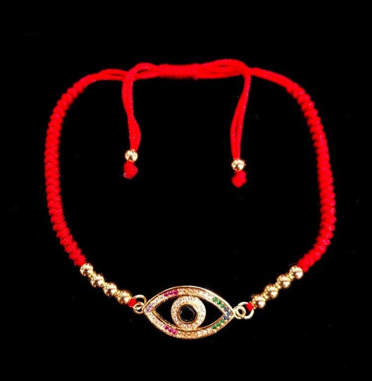 OLB 0075 -18K Gold Filled Oro Laminado ADJUSTABLE, BRACELET, EVIL EYE, NEW - KUANIA