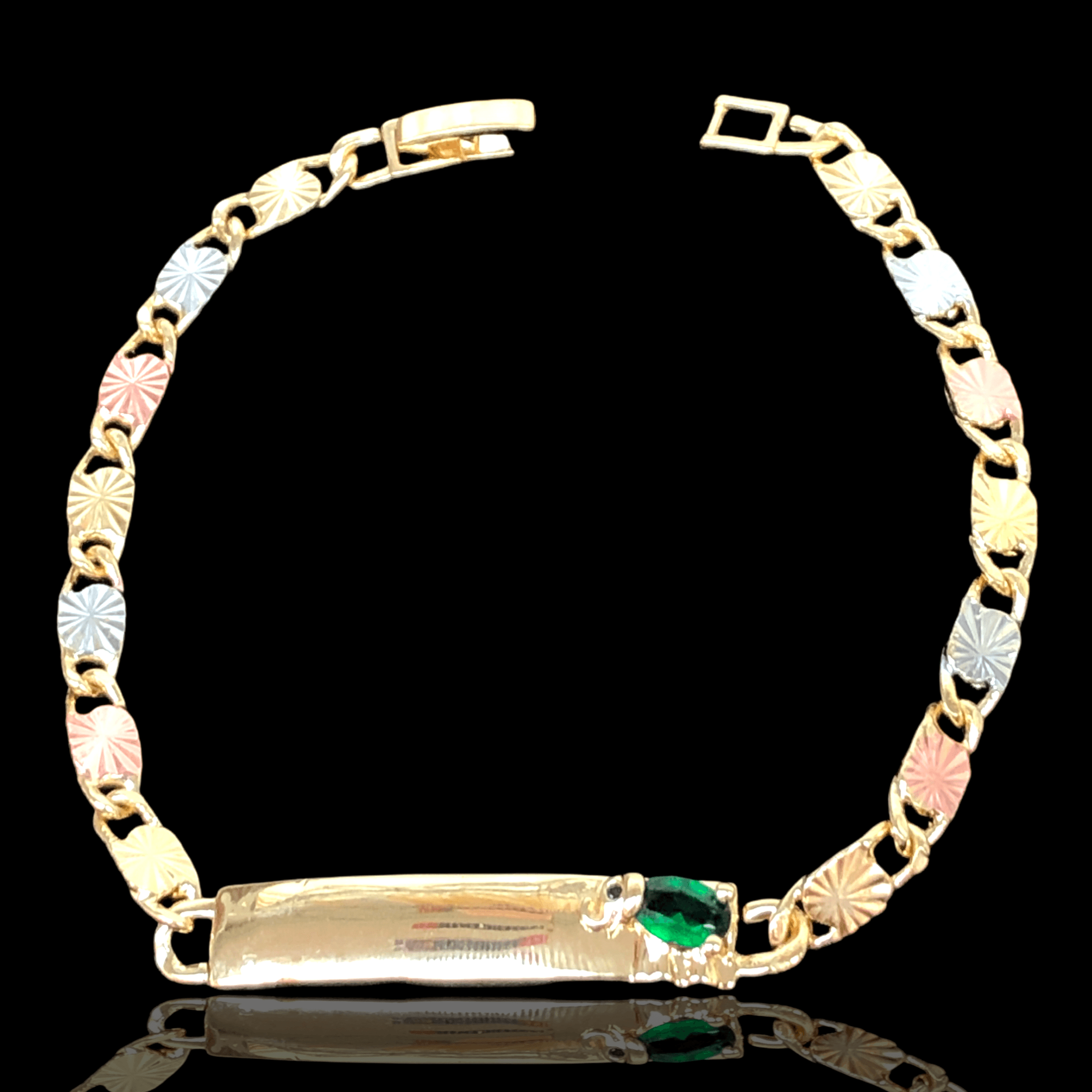 OLB 0096 -18K Gold Filled Oro Laminado BRACELET, NEW - KUANIA