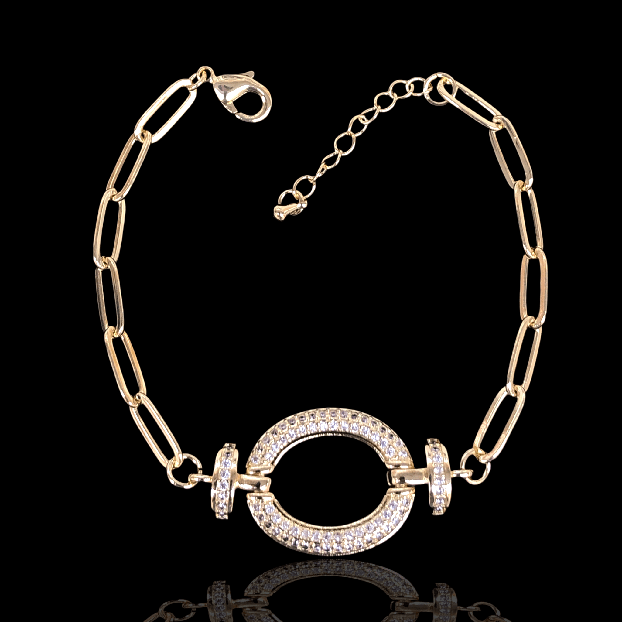 OLB 0127 -18K Gold Filled Oro Laminado BRACELET, NEW - KUANIA