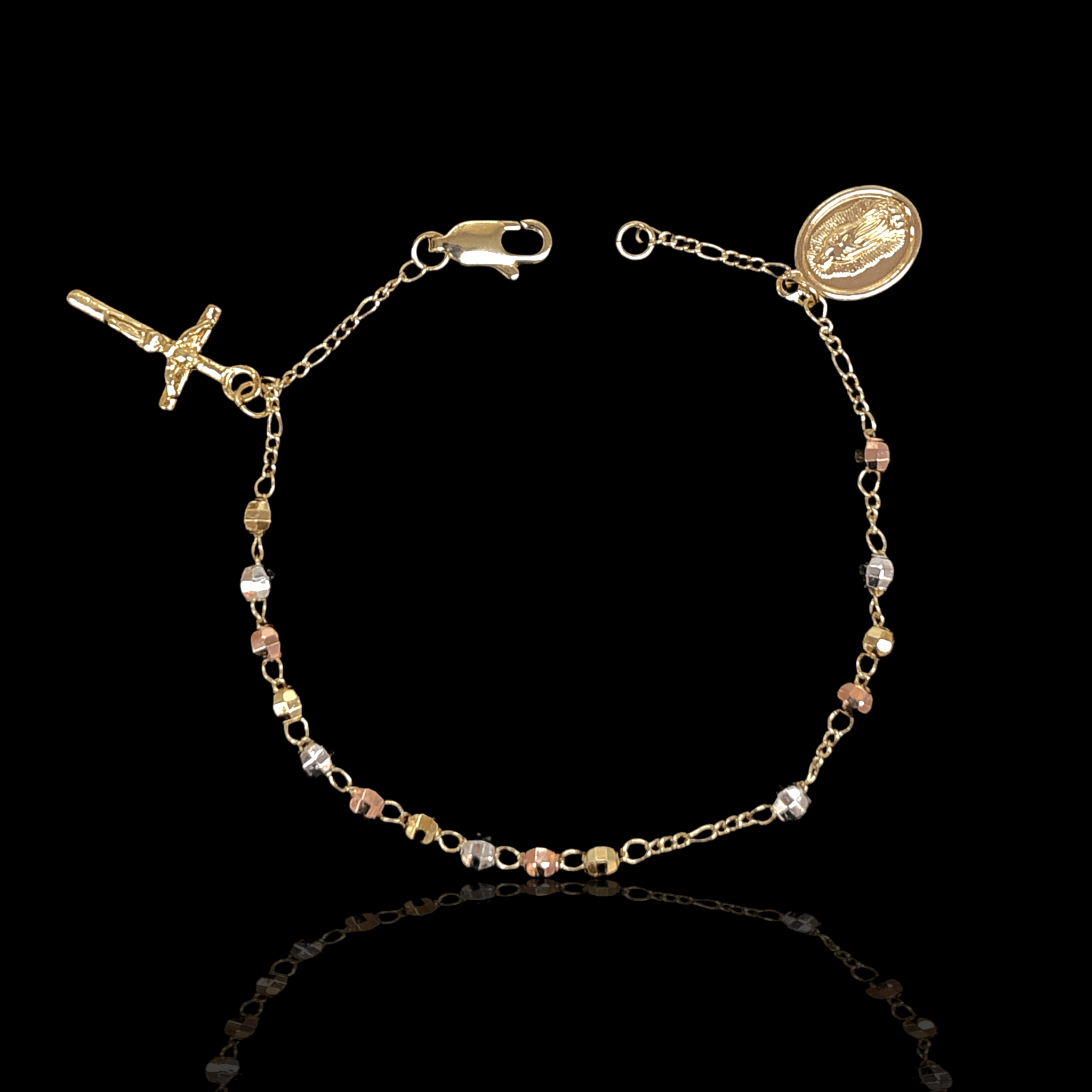 OLB 0132 (Pack of 6) -18K Gold Filled Oro Laminado BRACELET, NEW - KUANIA