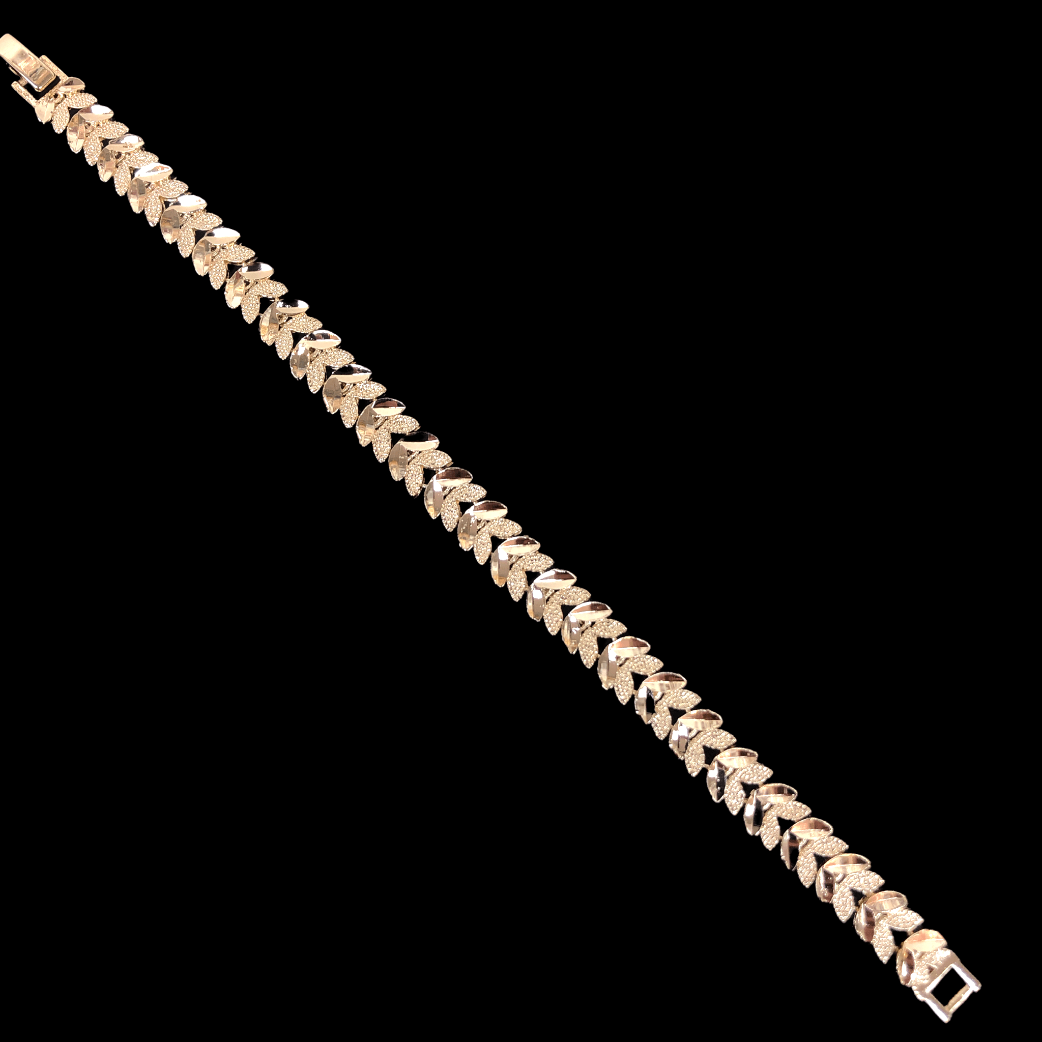 Oro Laminado Gold Filled Parisian Edition Golden Leaf Bracelet