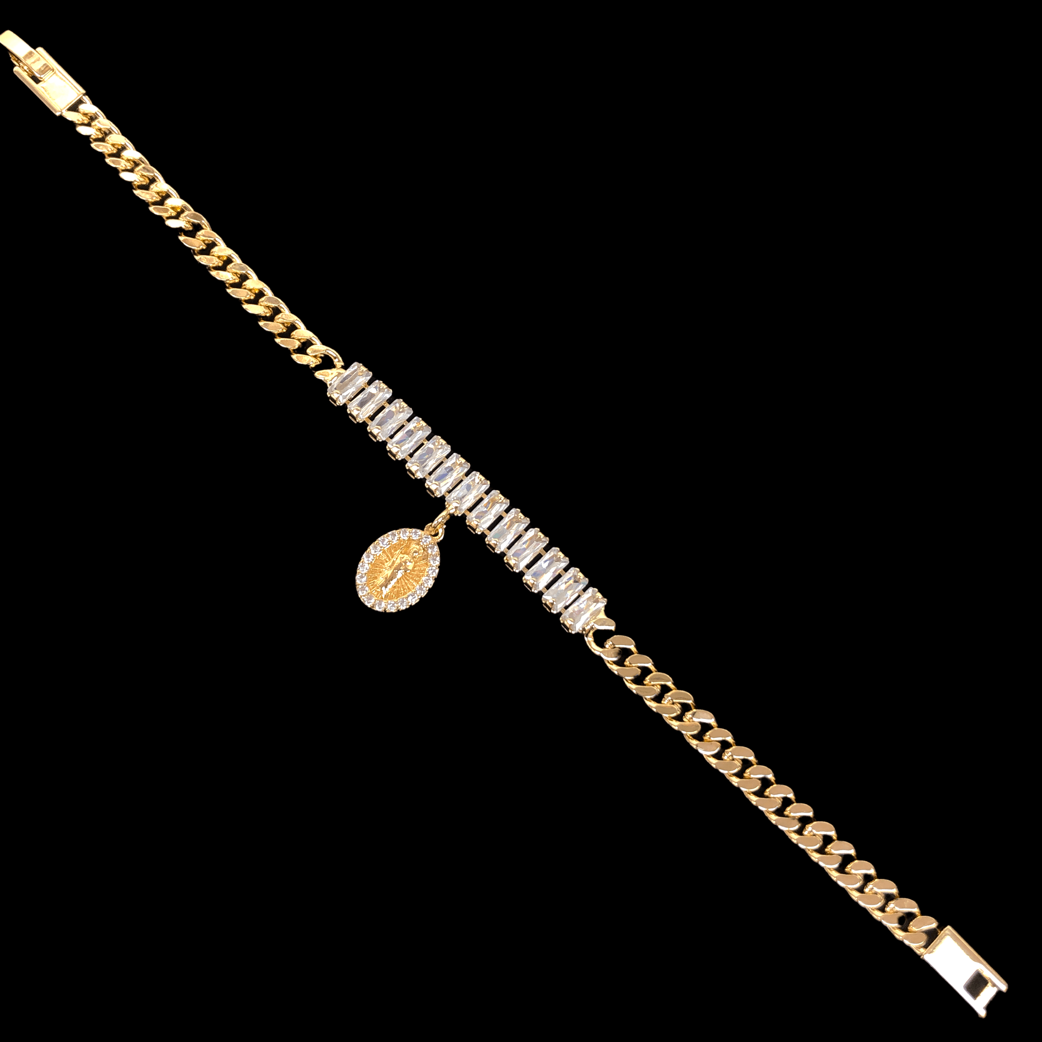 OLB 0168 -18K Gold Filled Oro Laminado BRACELET, NEW - KUANIA