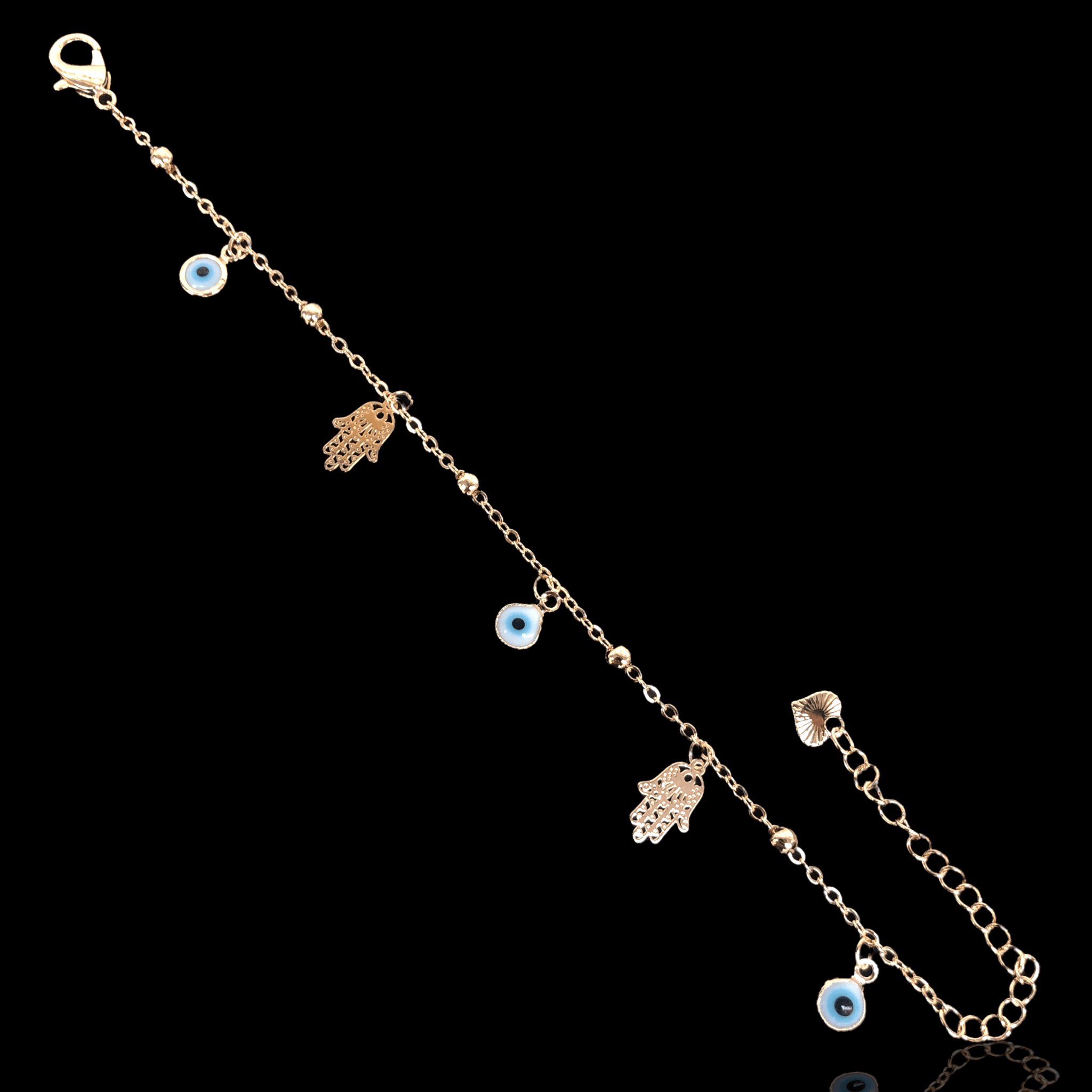 OLB 0174 (Pack of 6) -18K Gold Filled Oro Laminado BRACELET, NEW - KUANIA