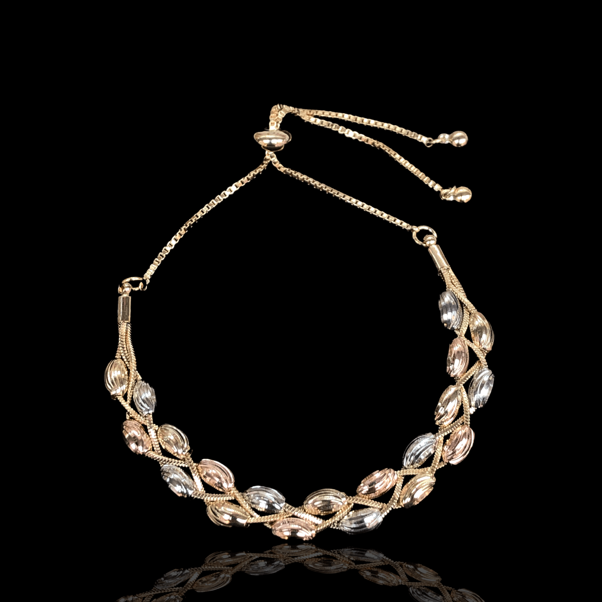 OLB 0193 -18K Gold Filled Oro Laminado BRACELET, NEW - KUANIA