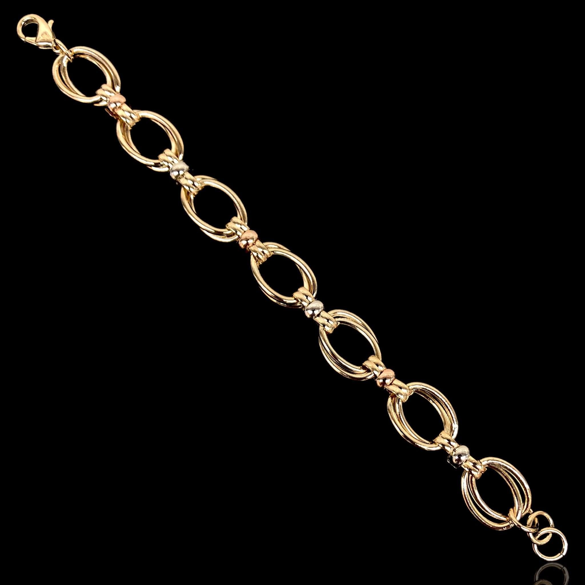 OLB 0218 -18K Gold Filled Oro Laminado BRACELET, NEW - KUANIA