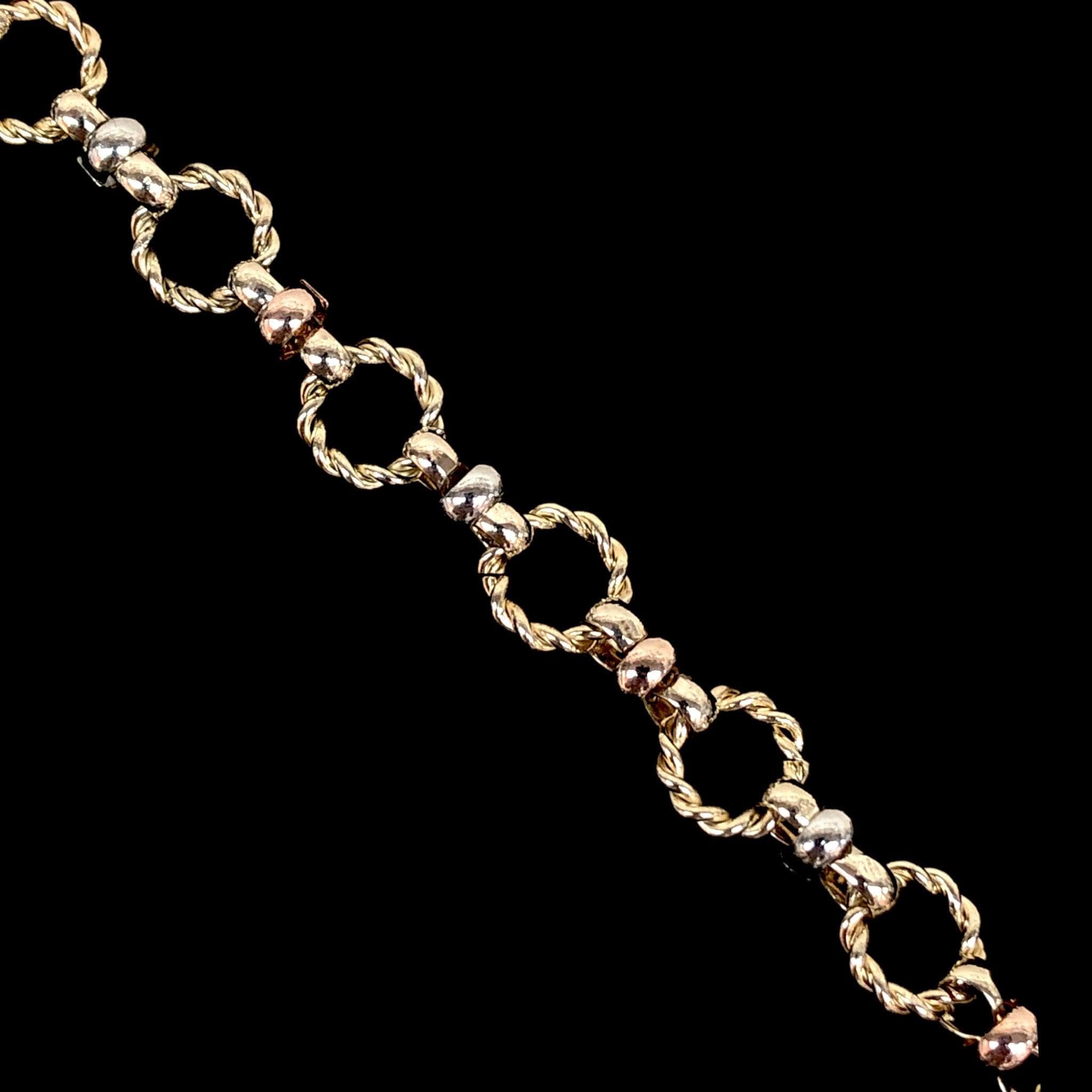 OLB 0220 -18K Gold Filled Oro Laminado BRACELET, NEW - KUANIA