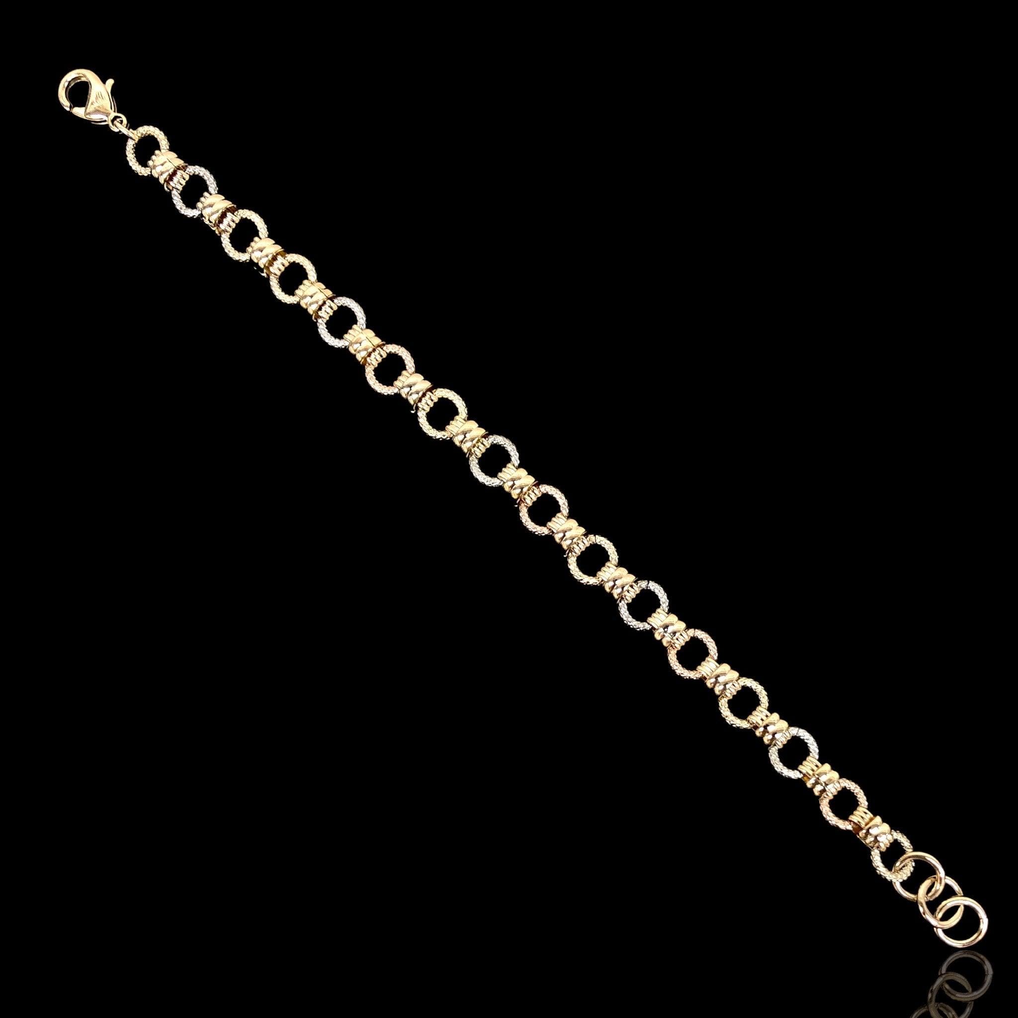 OLB 0221 -18K Gold Filled Oro Laminado BRACELET, NEW - KUANIA