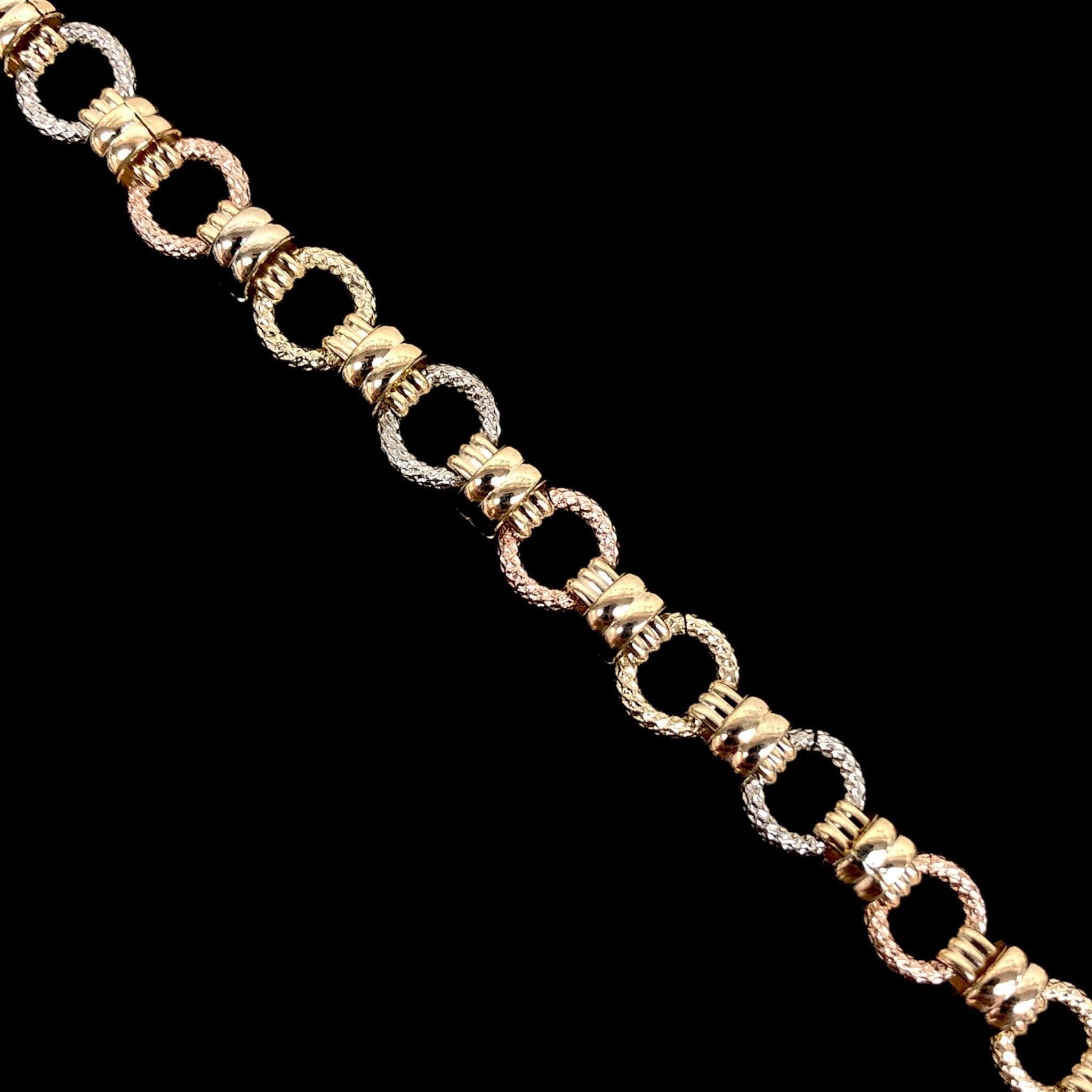 OLB 0221 -18K Gold Filled Oro Laminado BRACELET, NEW - KUANIA