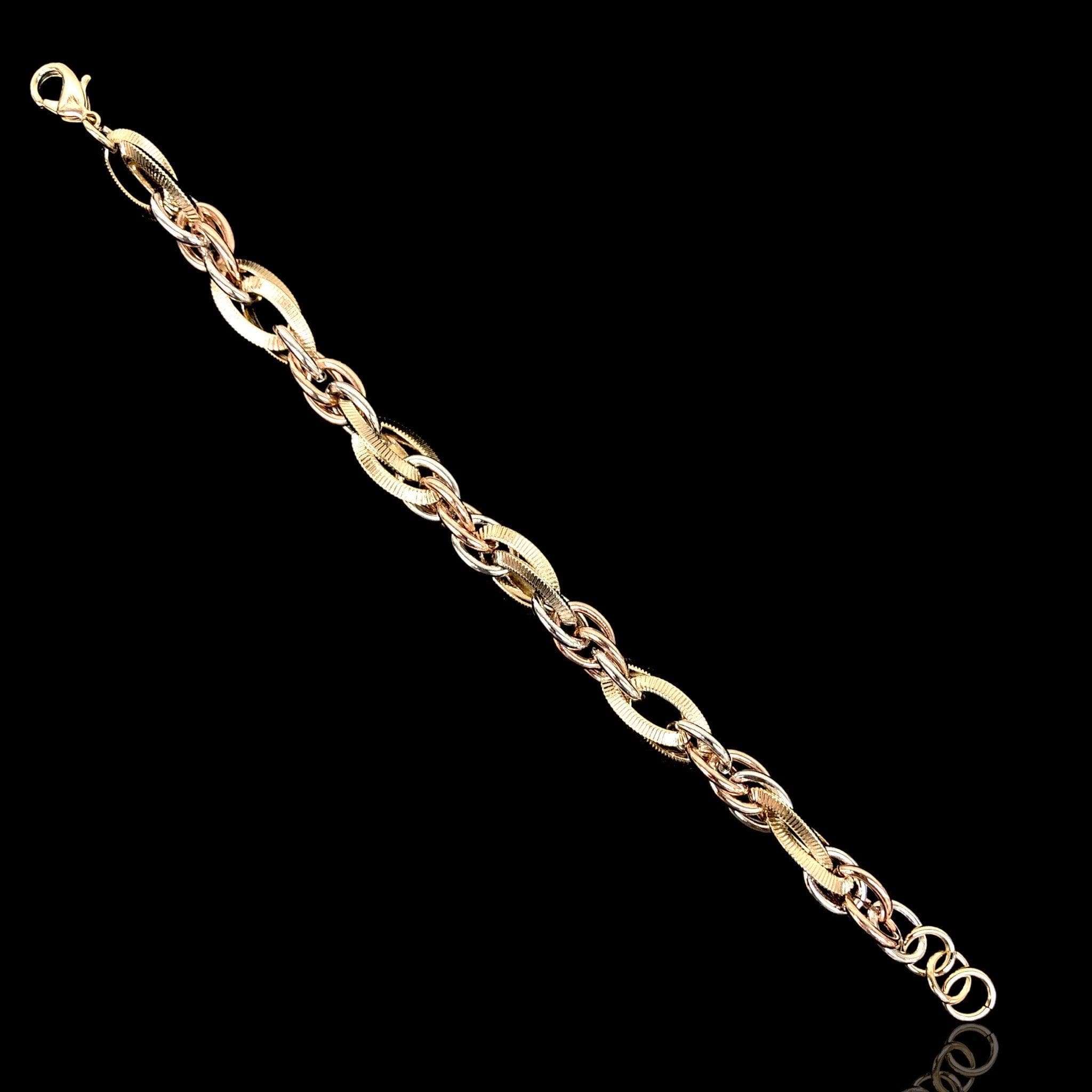 OLB 0228 -18K Gold Filled Oro Laminado BRACELET, NEW - KUANIA