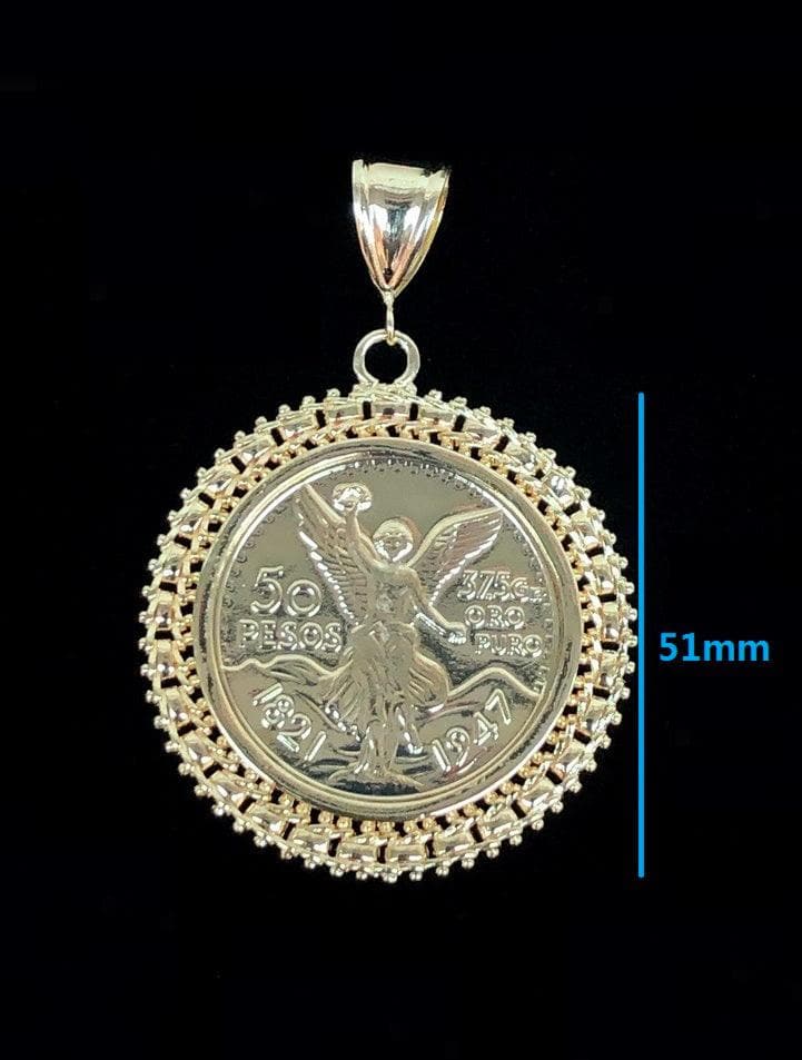 18K Gold Filled Rolex Frame Centanario Medallion Pendant