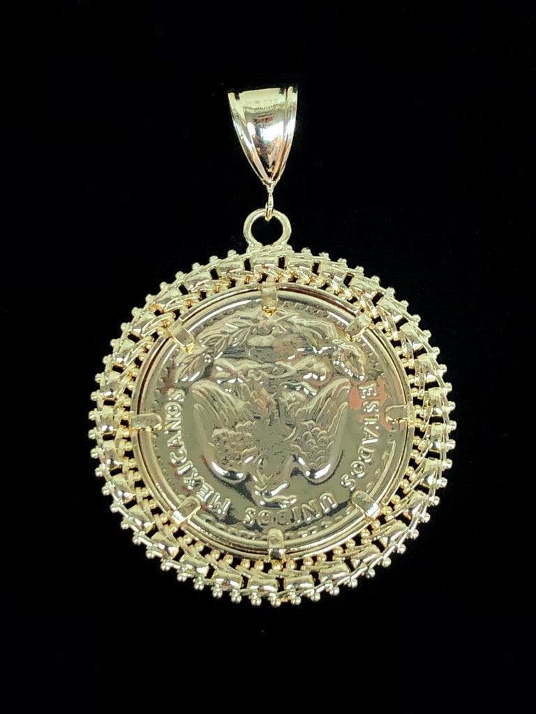 18K Gold Filled Rolex Frame Centanario Medallion Pendant