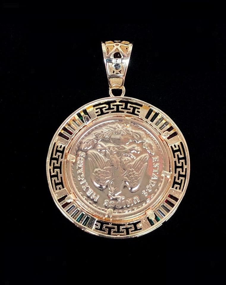 18K Gold Filled Roman Pattern 50 Pesos Centanario- kuania oro laminado