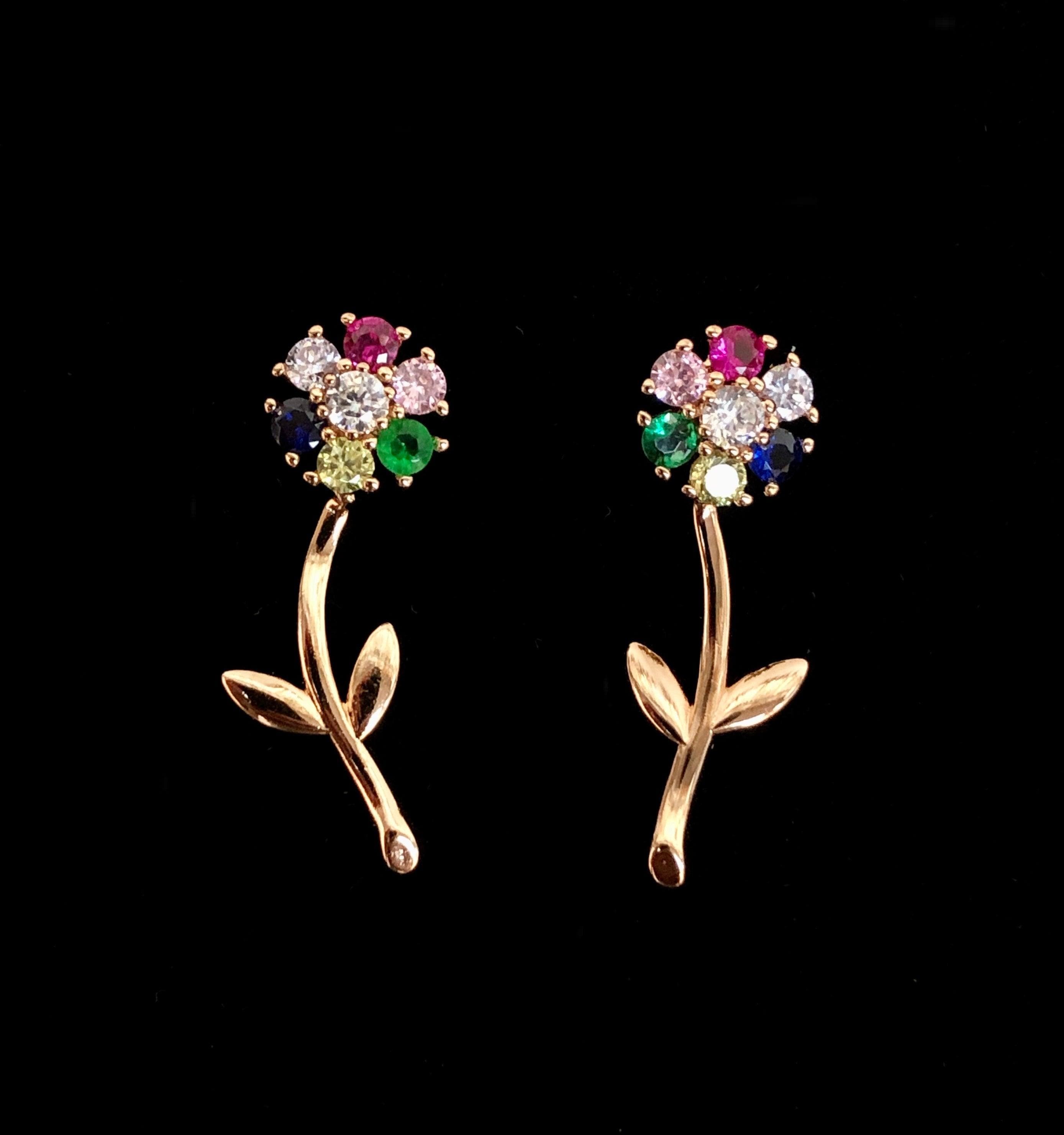 OLE 0001 -18K Gold Filled Oro Laminado EARRINGS, NEW - KUANIA