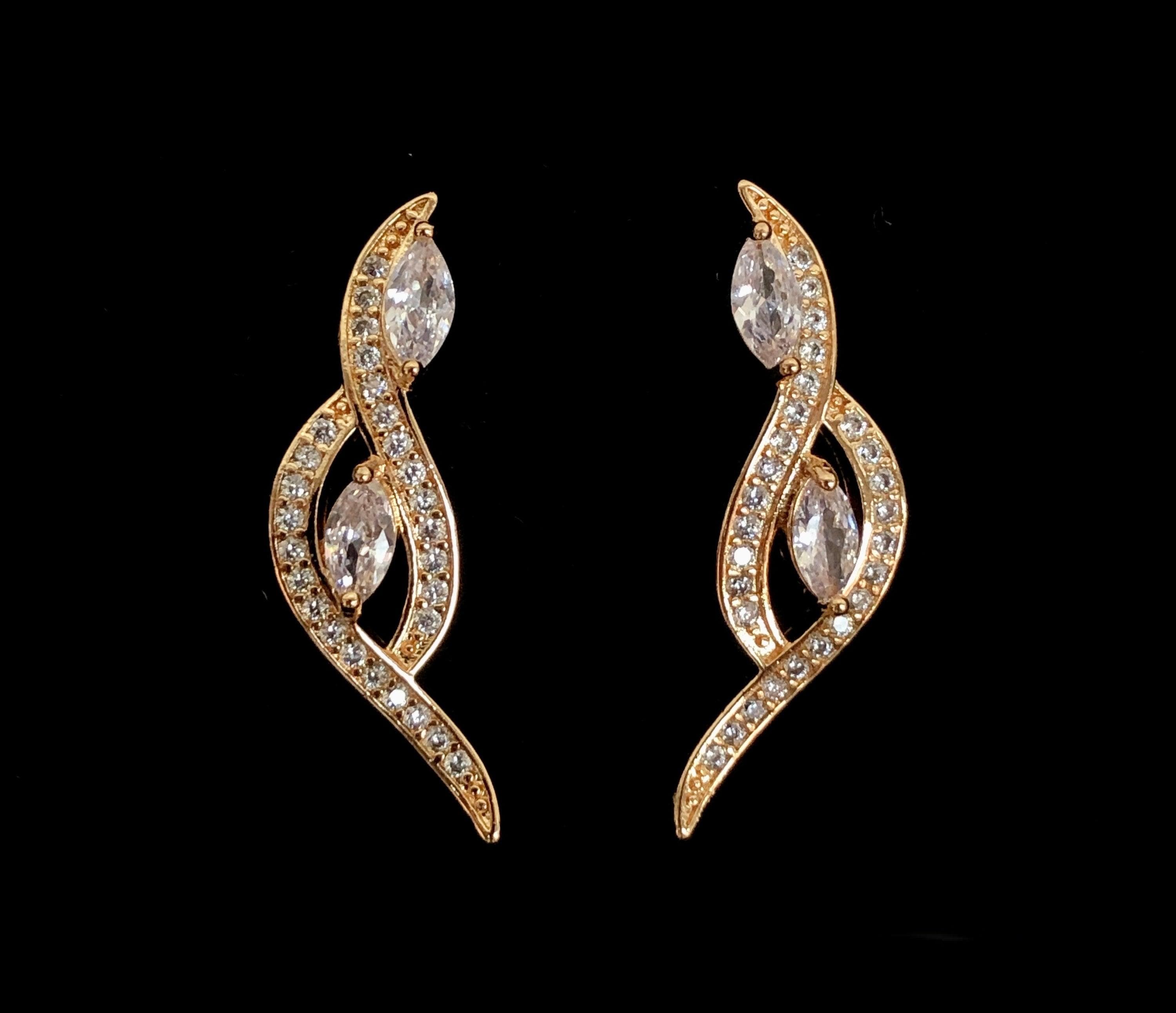OLE 0010 -18K Gold Filled Oro Laminado EARRINGS, NEW - KUANIA