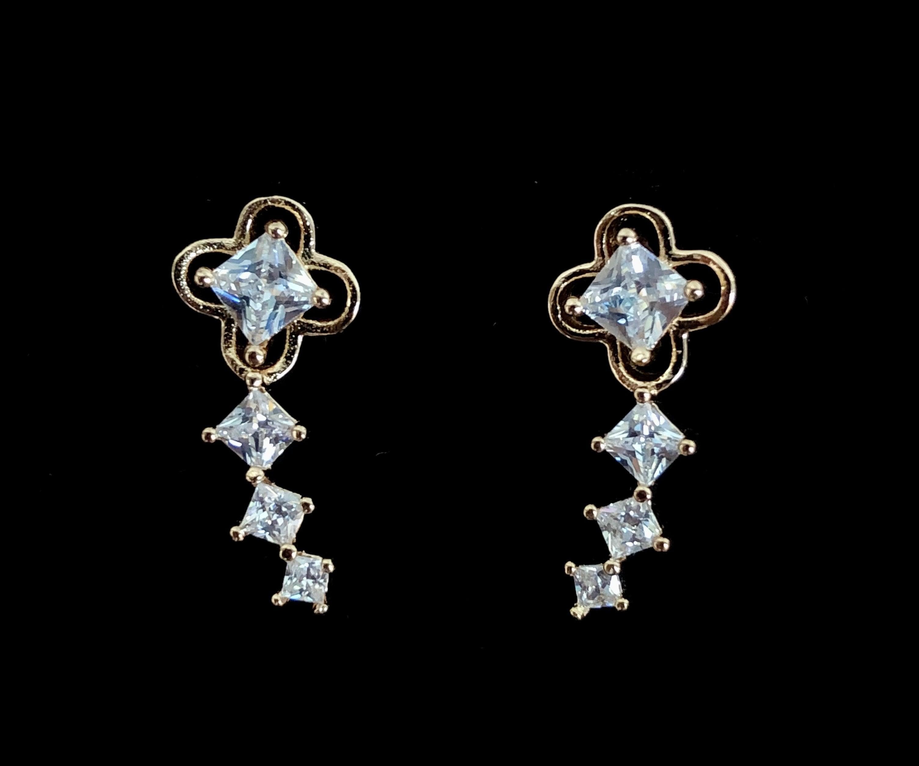 OLE 0013 -18K Gold Filled Oro Laminado EARRINGS, NEW - KUANIA