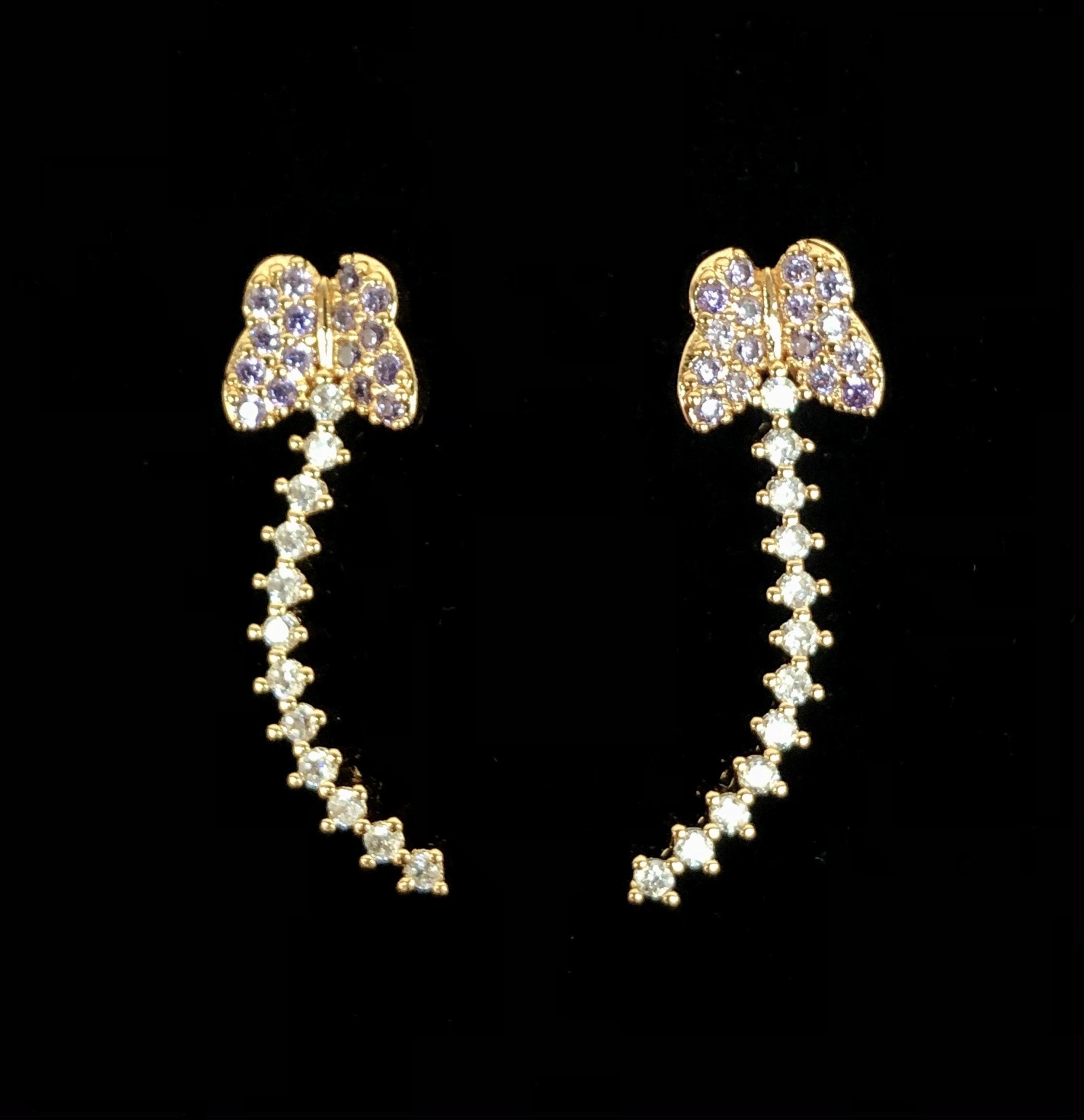 OLE 0018 -18K Gold Filled Oro Laminado EARRING, EARRINGS, NEW - KUANIA