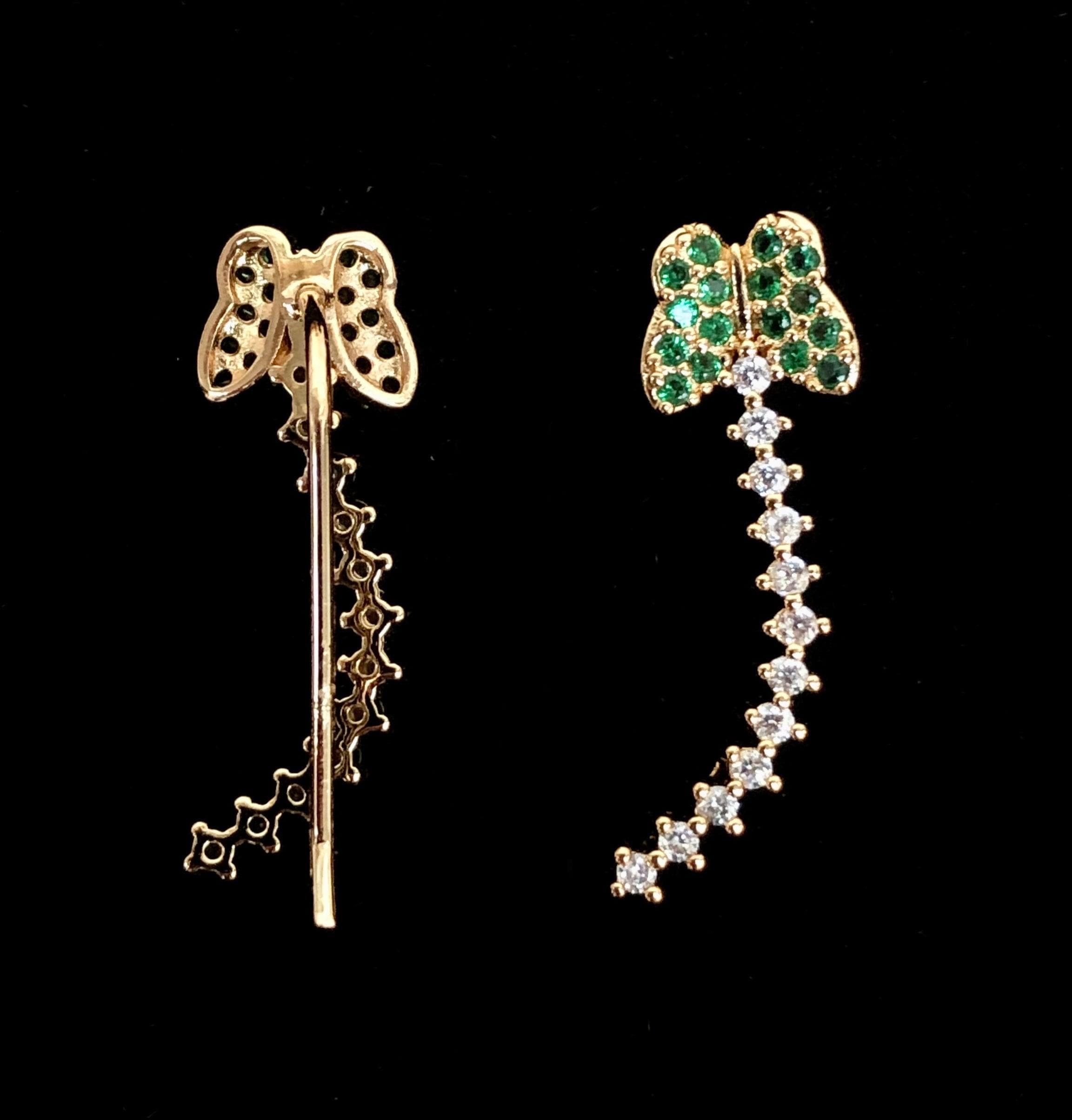 OLE 0018 -18K Gold Filled Oro Laminado EARRING, EARRINGS, NEW - KUANIA