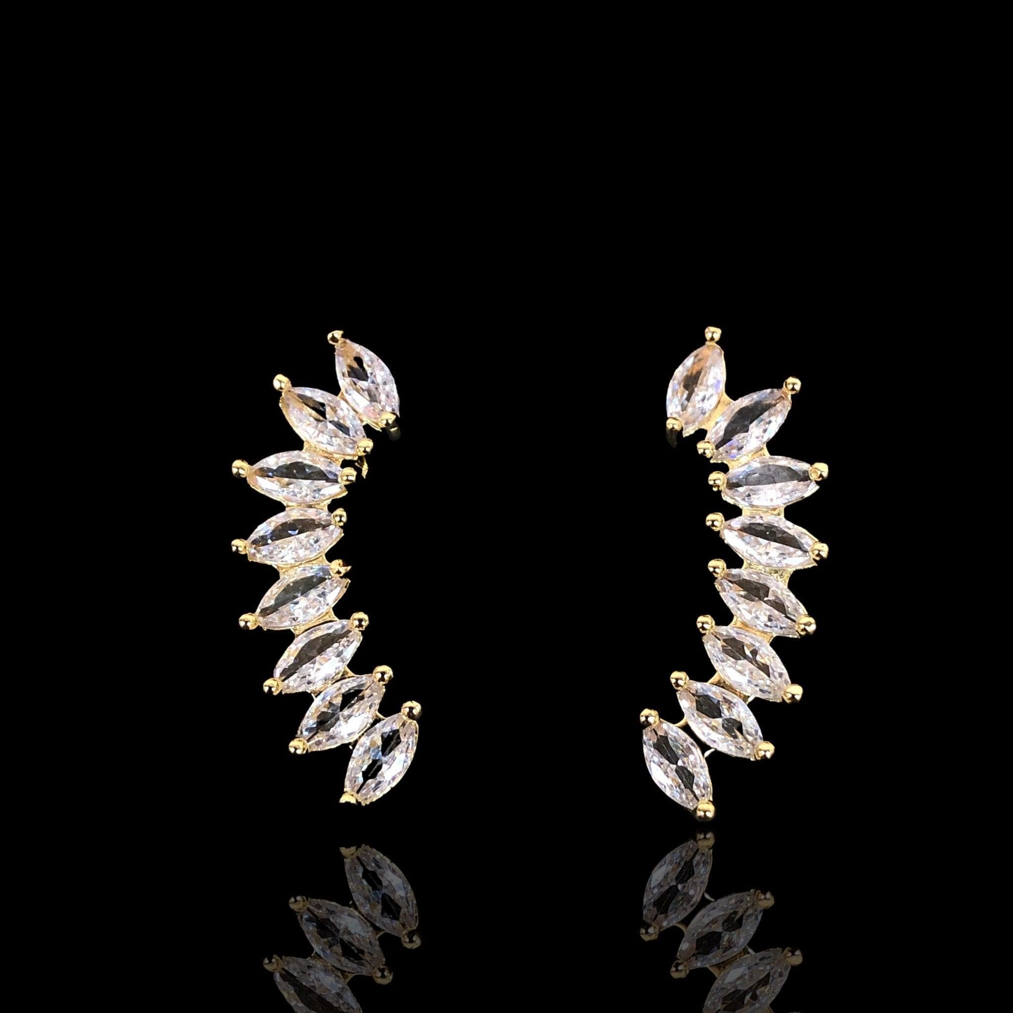 OLE 0057 -18K Gold Filled Oro Laminado EARRINGS, NEW - KUANIA