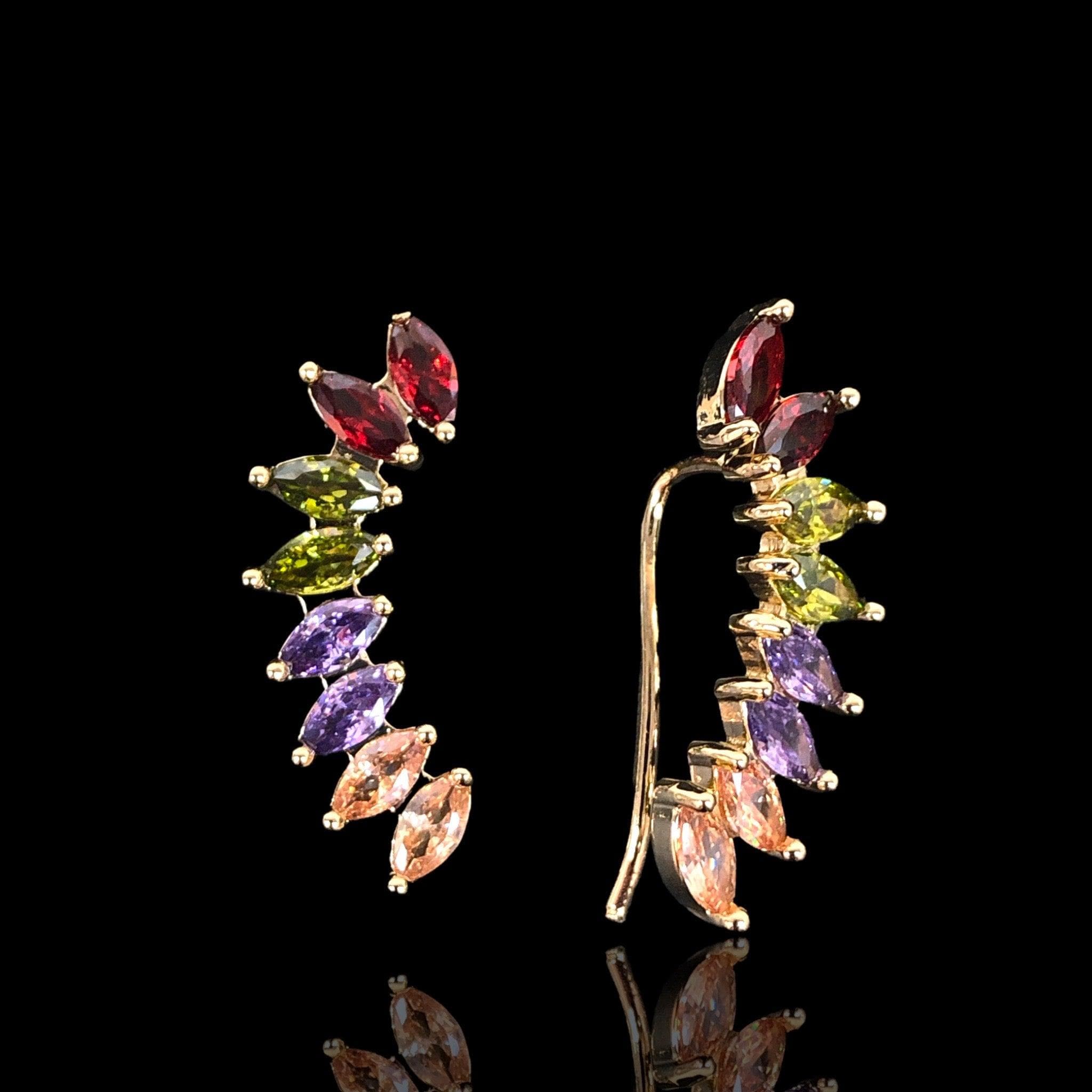 OLE 0057 -18K Gold Filled Oro Laminado EARRINGS, NEW - KUANIA