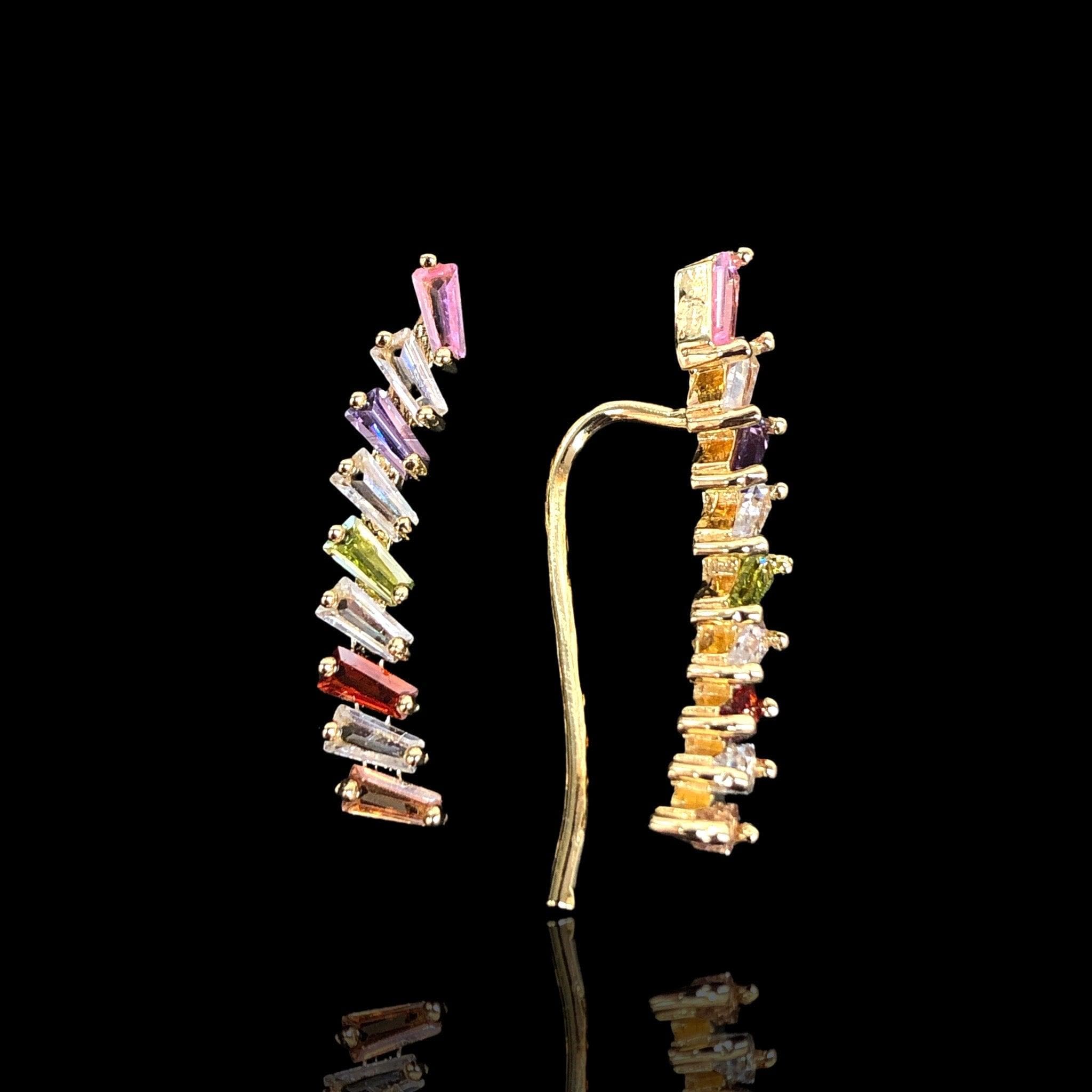 OLE 0059 -18K Gold Filled Oro Laminado EARRINGS, NEW - KUANIA