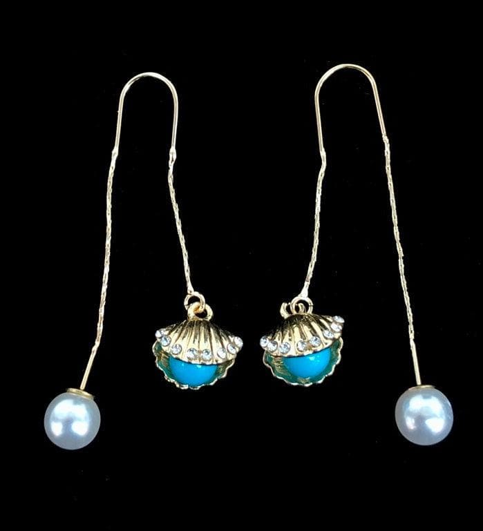 OLE 0125 -18K Gold Filled Oro Laminado DANGLE EARRINGS, EARRINGS, NEW - KUANIA