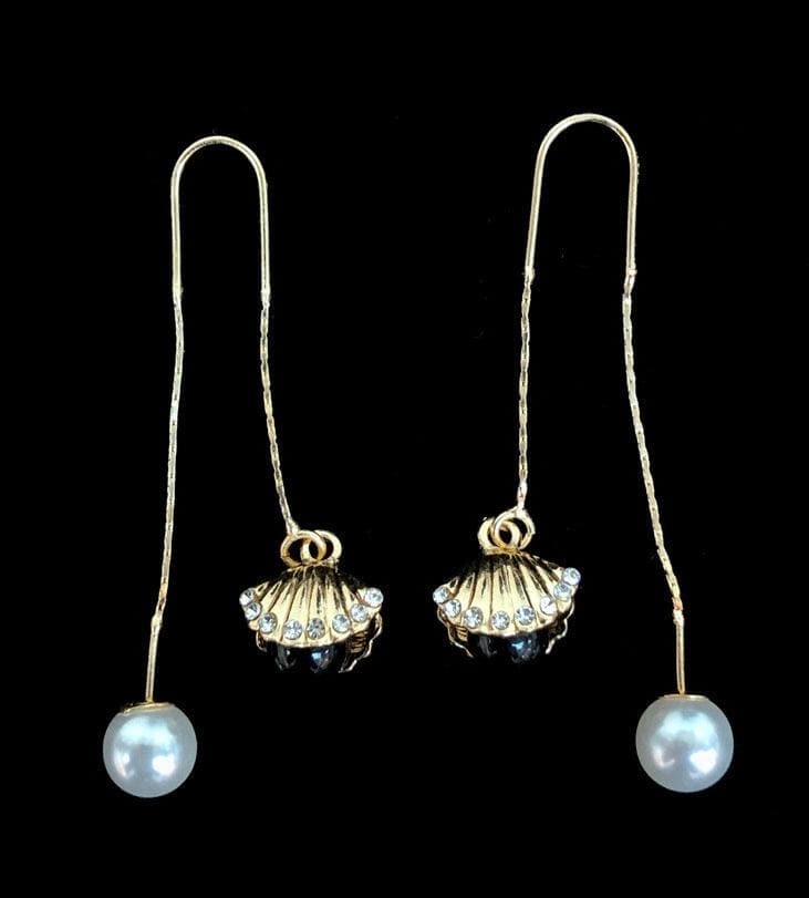 OLE 0125 -18K Gold Filled Oro Laminado DANGLE EARRINGS, EARRINGS, NEW - KUANIA