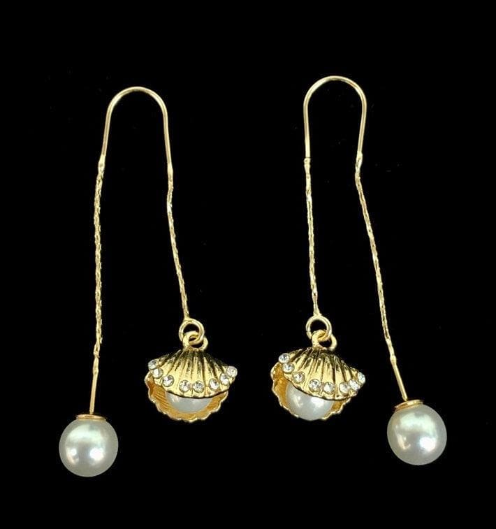 OLE 0125 -18K Gold Filled Oro Laminado DANGLE EARRINGS, EARRINGS, NEW - KUANIA