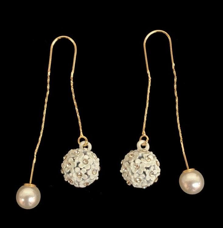 OLE 0131 -18K Gold Filled Oro Laminado DANGLE EARRINGS, EARRINGS, NEW - KUANIA