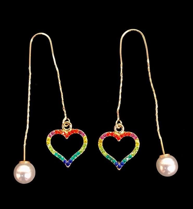 OLE 0138 -18K Gold Filled Oro Laminado DANGLE EARRINGS, EARRINGS, NEW - KUANIA