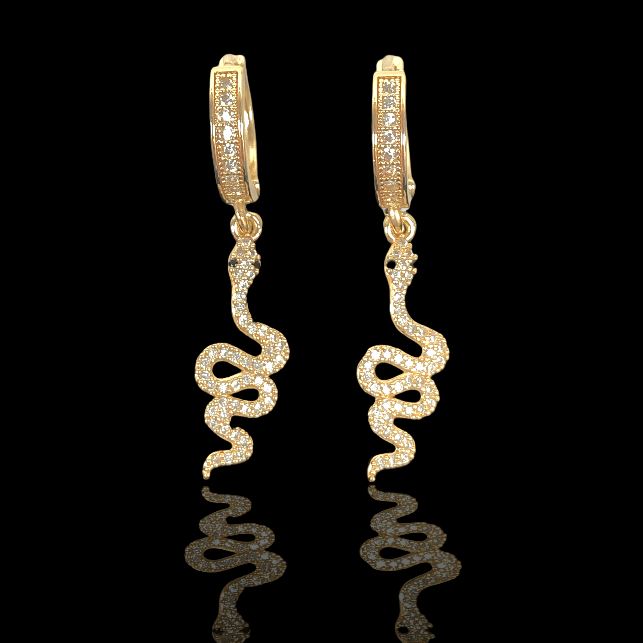 OLE 0161 -18K Gold Filled Oro Laminado EARRINGS, NEW - KUANIA