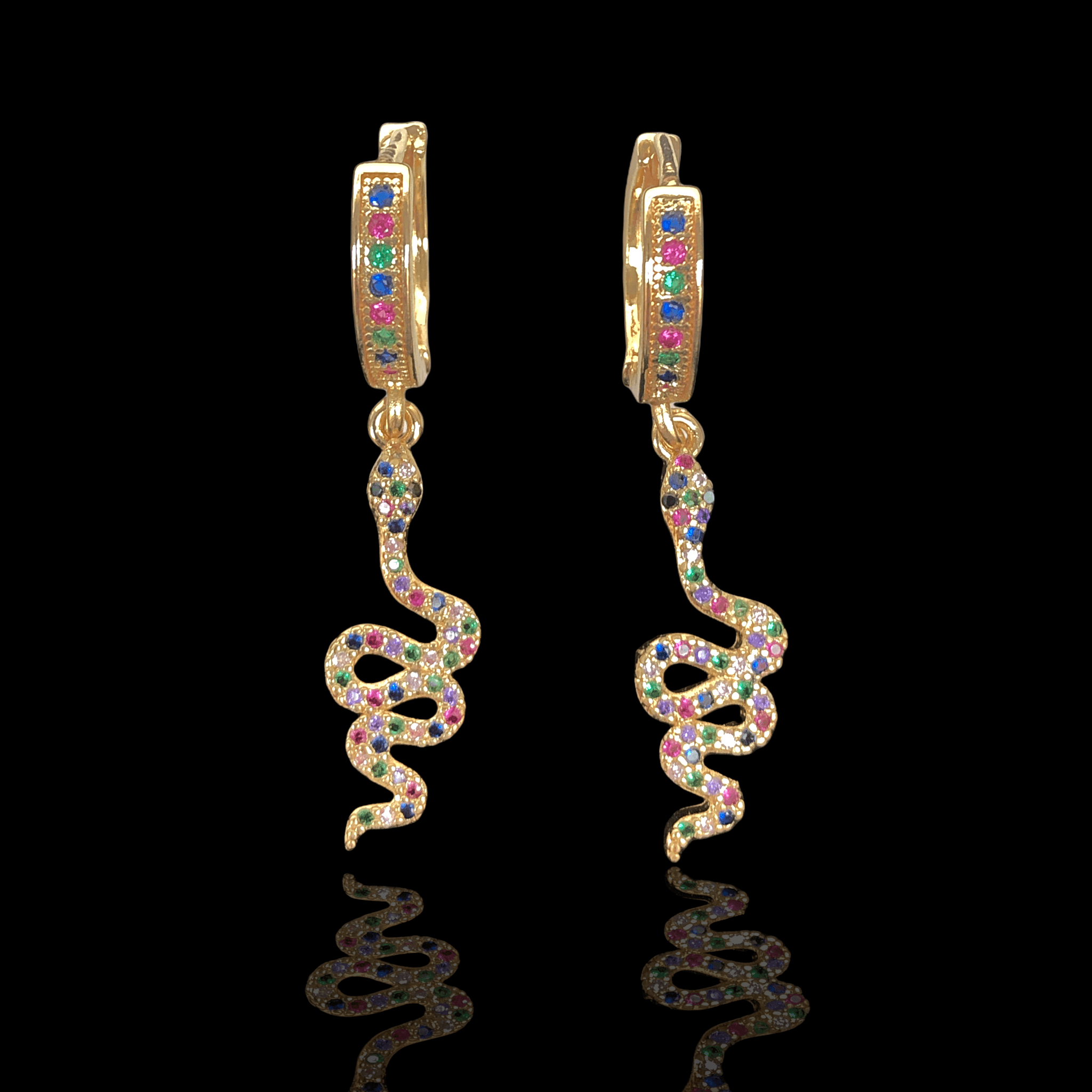 OLE 0161 -18K Gold Filled Oro Laminado EARRINGS, NEW - KUANIA