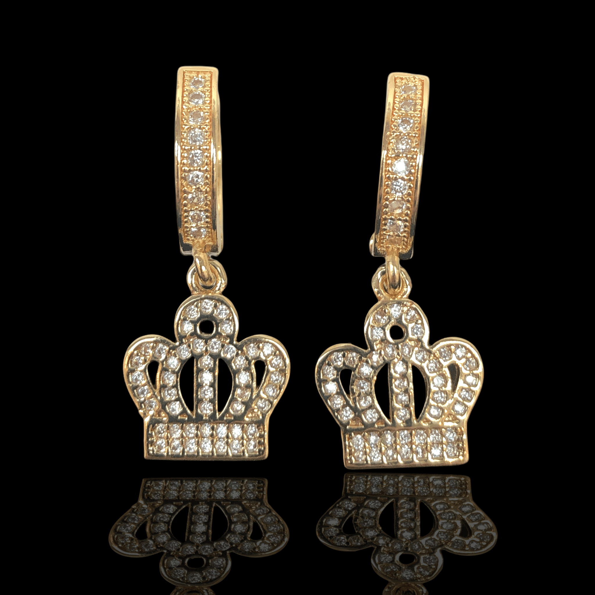 OLE 0163 -18K Gold Filled Oro Laminado EARRINGS, NEW - KUANIA