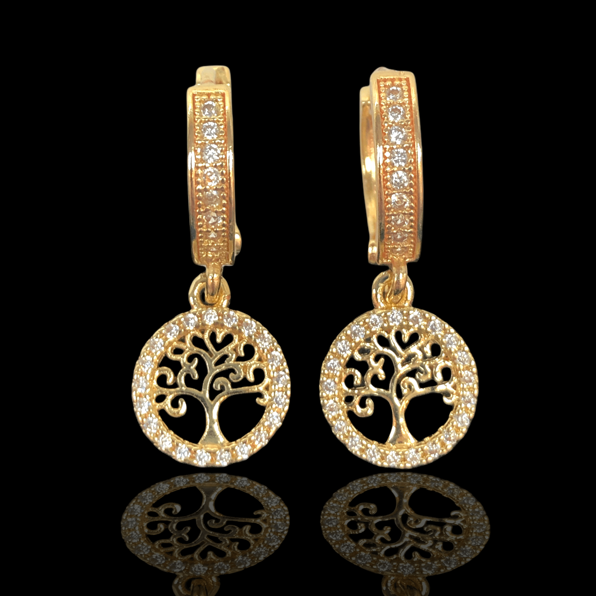 OLE 0170 -18K Gold Filled Oro Laminado EARRINGS - KUANIA