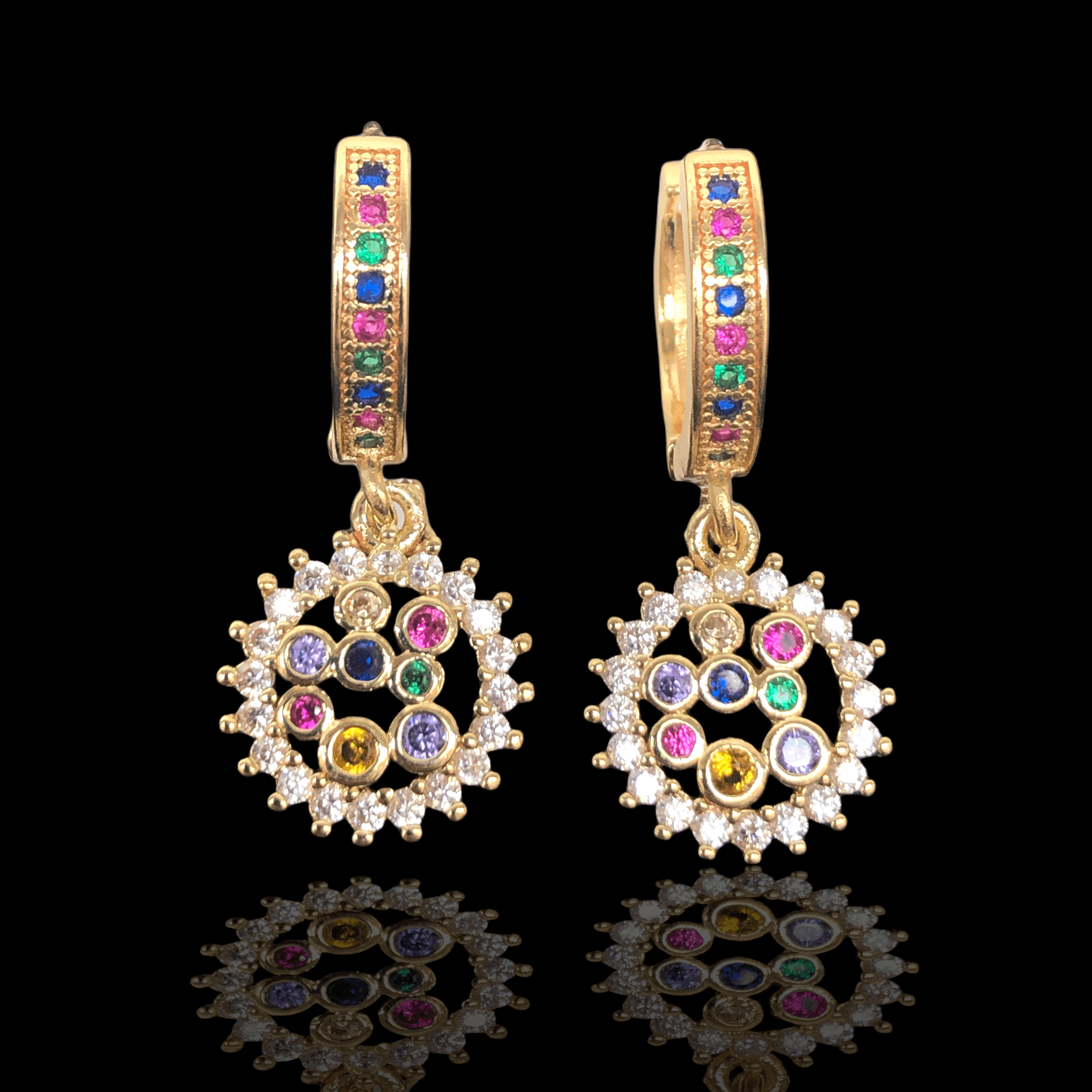 OLE 0171 -18K Gold Filled Oro Laminado EARRINGS - KUANIA