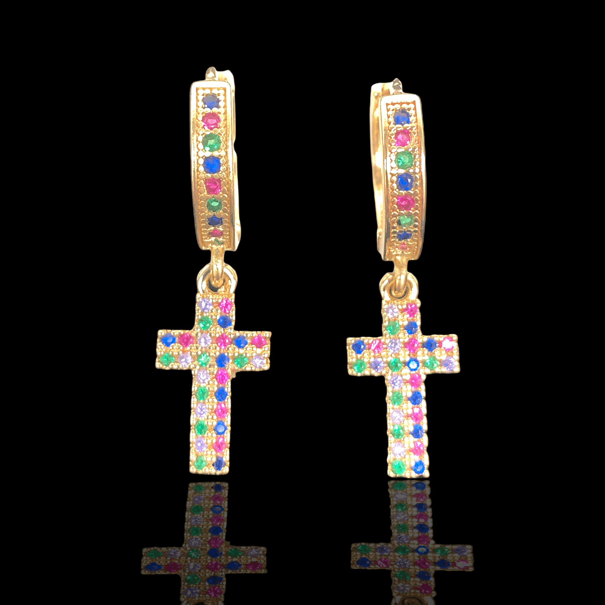 OLE 0178 -18K Gold Filled Oro Laminado EARRINGS, NEW - KUANIA