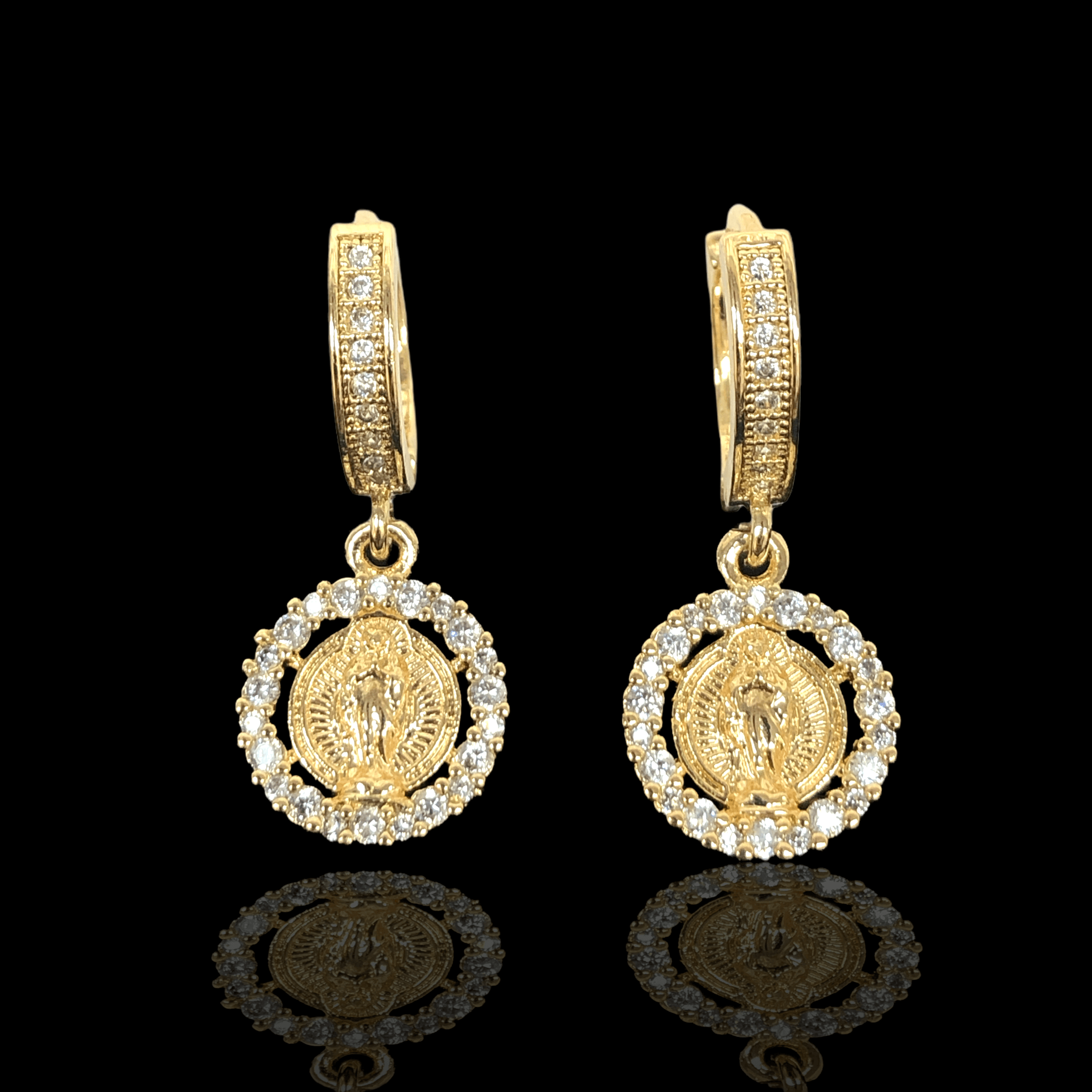 OLE 0180 -18K Gold Filled Oro Laminado EARRINGS, NEW - KUANIA