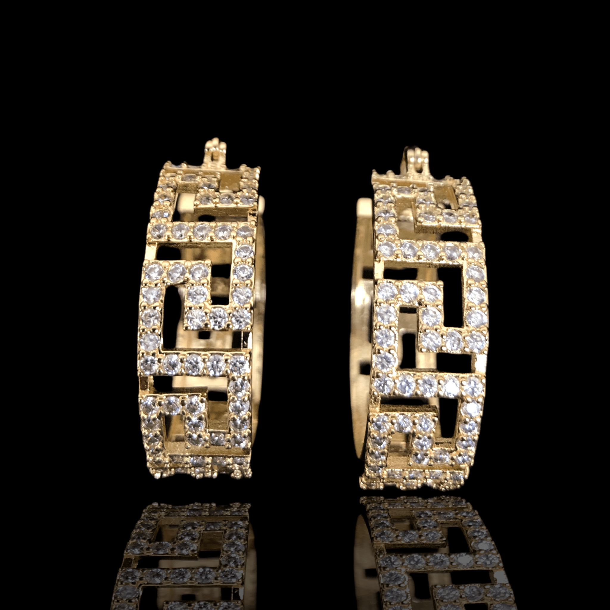 OLE 0182 -18K Gold Filled Oro Laminado EARRINGS, NEW - KUANIA