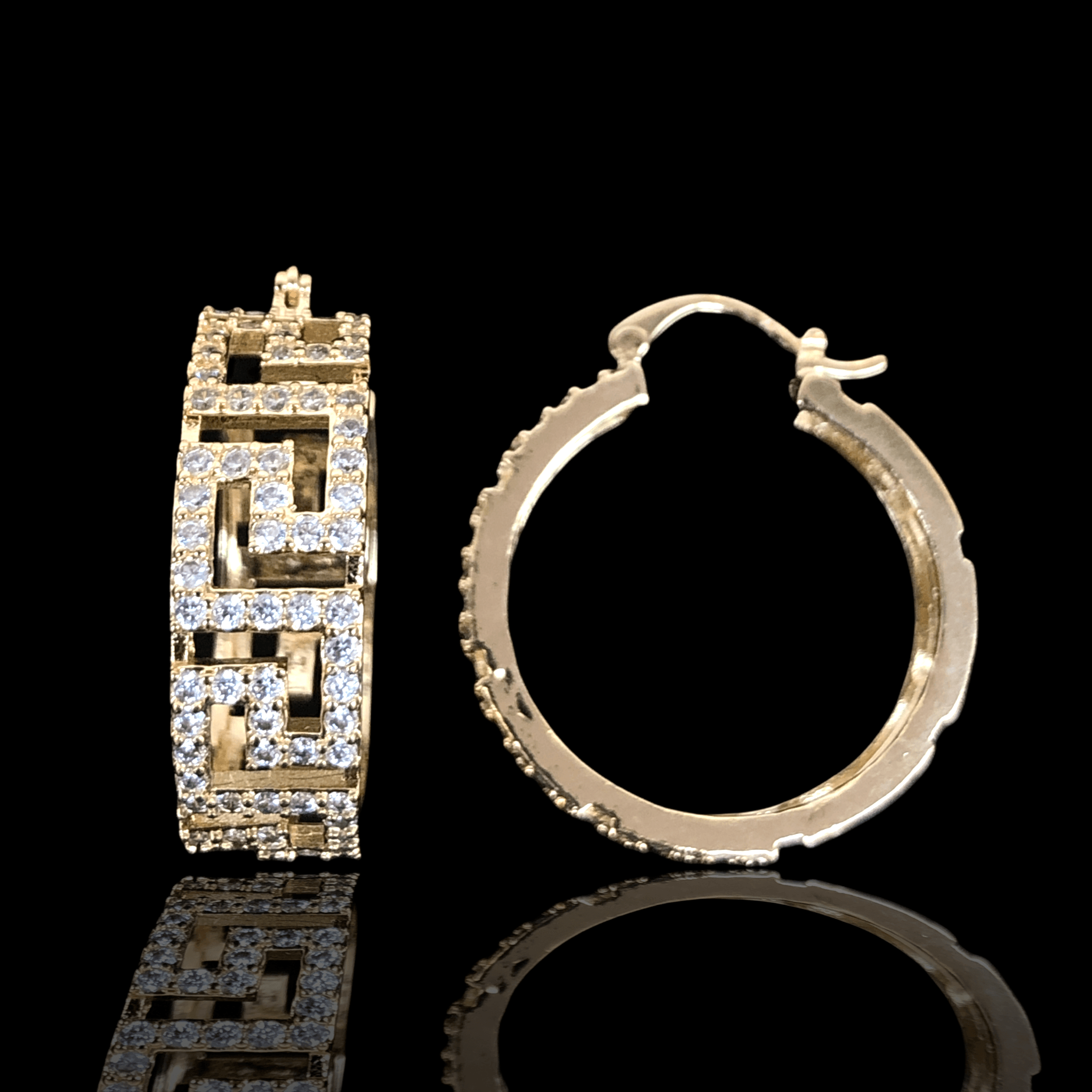 OLE 0182 -18K Gold Filled Oro Laminado EARRINGS, NEW - KUANIA